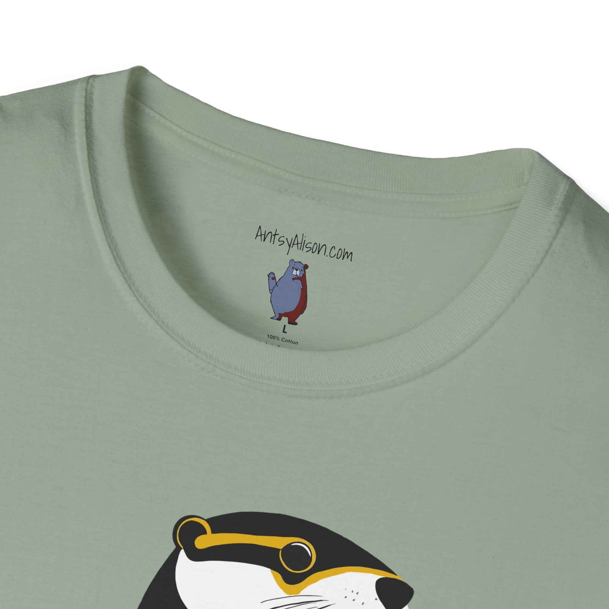 Looking for a Lazy River Graphic Art River Otter Tee - 100% Cotton T-Shirt