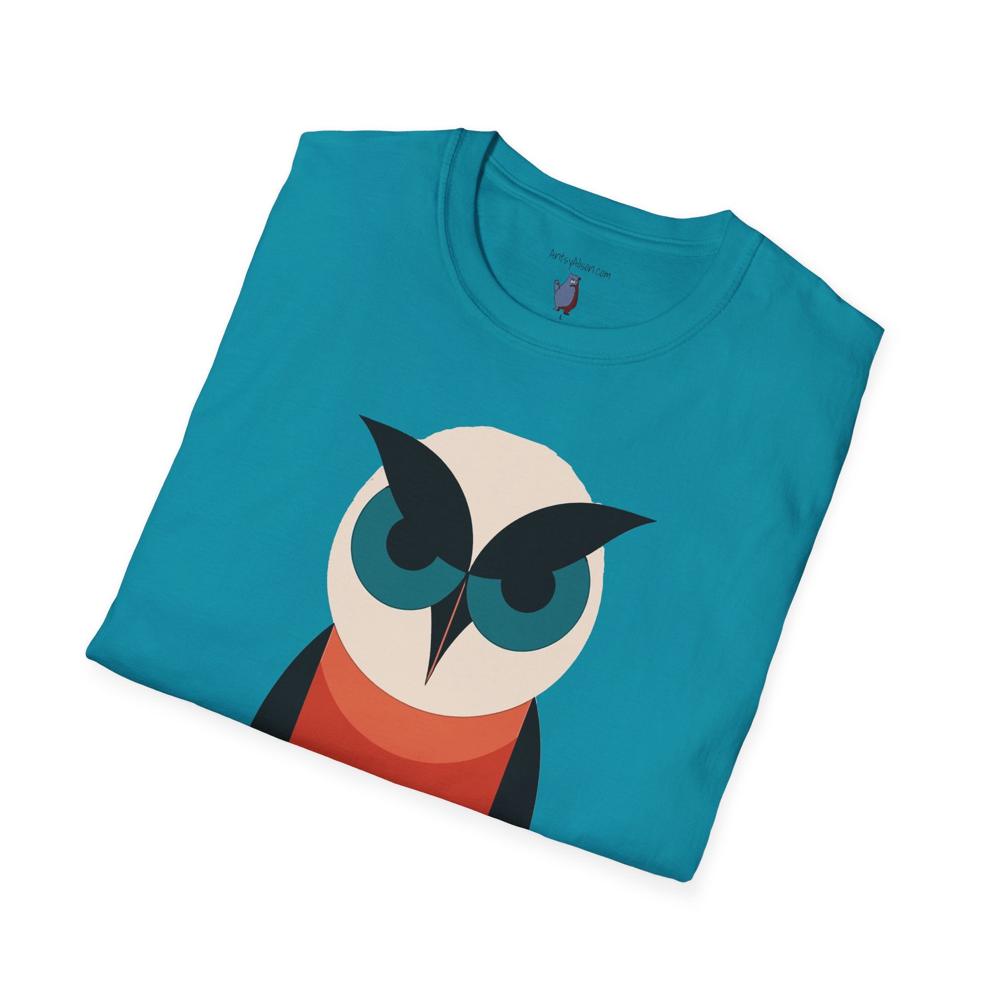 Schoolhouse Owl Graphic Art - 100% Cotton T-Shirt
