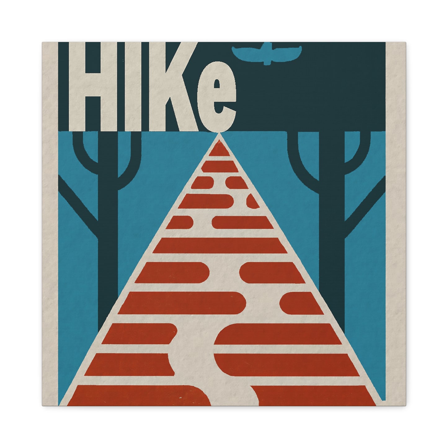 Canvas Art Print - Modern Graphic Travel Pop Art Hike Poster