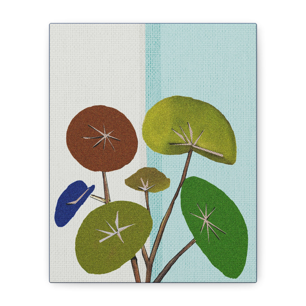 Midwest Mod Abstract Houseplant Plant Art Print No. 100 - Matte Canvas, Stretched, 1.25"