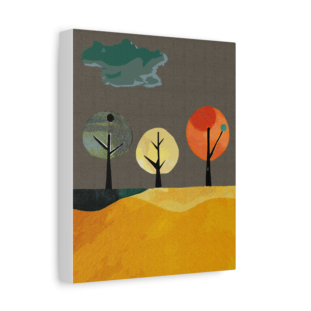 Three Trees Modern Landscape - Matte Canvas, Stretched, 1.25"