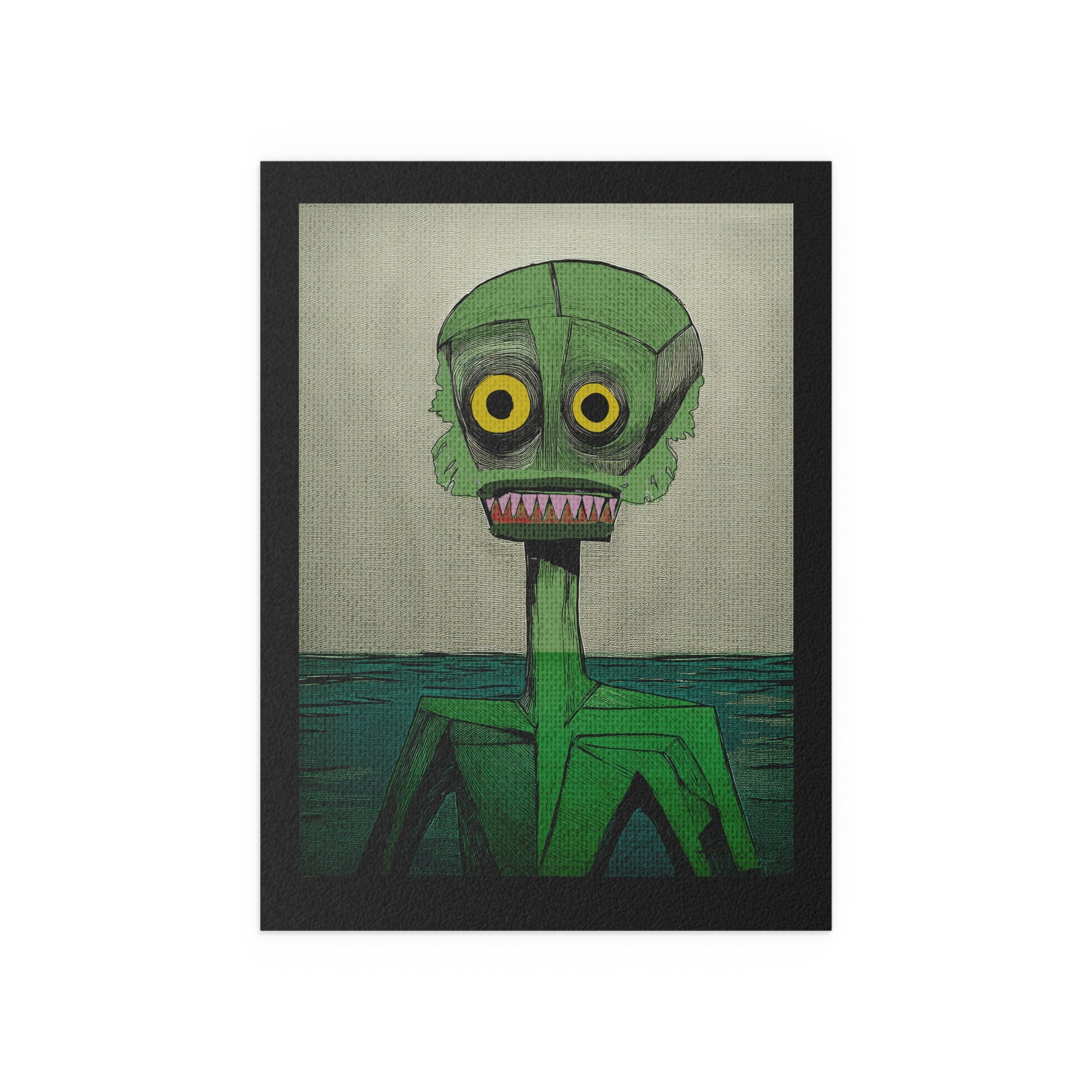 Midwest Mod Creature from the Black Lagoon Seasonal Silk Poster, Indoor and Outdoor Decor, Seasonal Decor, Halloween, Monsters, Creatures
