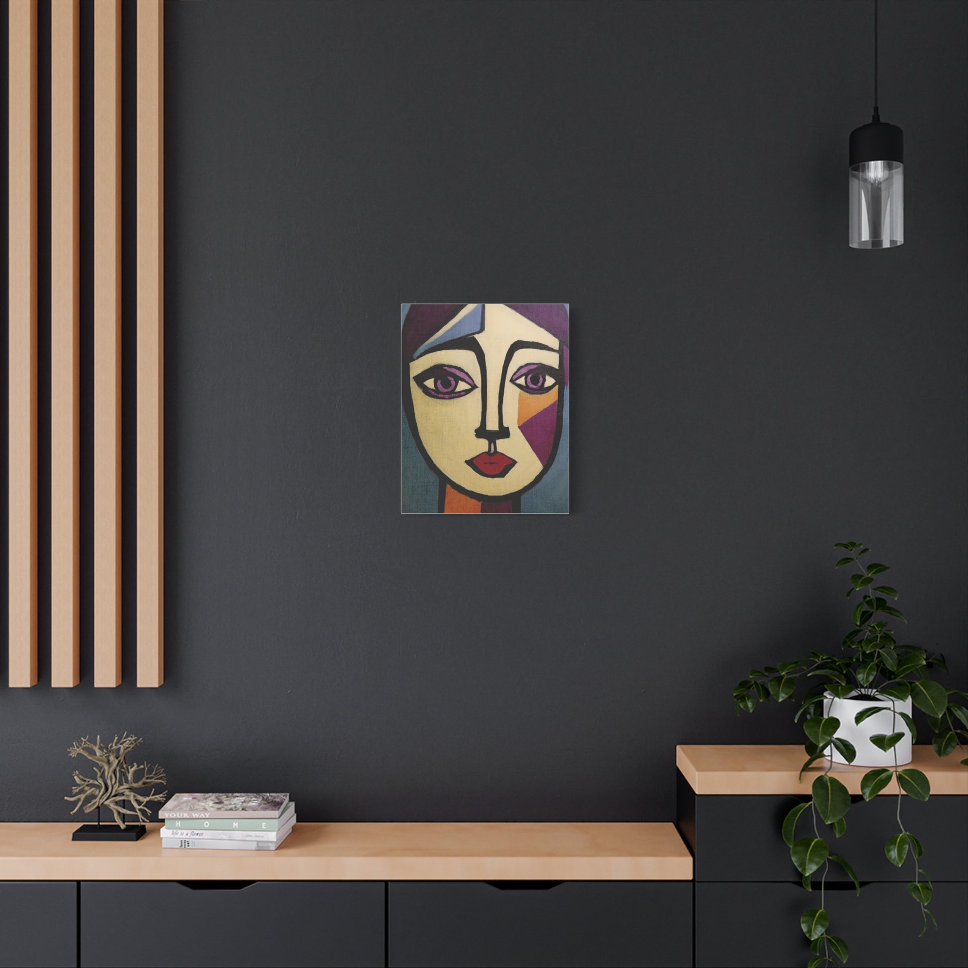 Abstract Moody Woman Portrait Art Print - Matte Canvas, Stretched, 1.25"