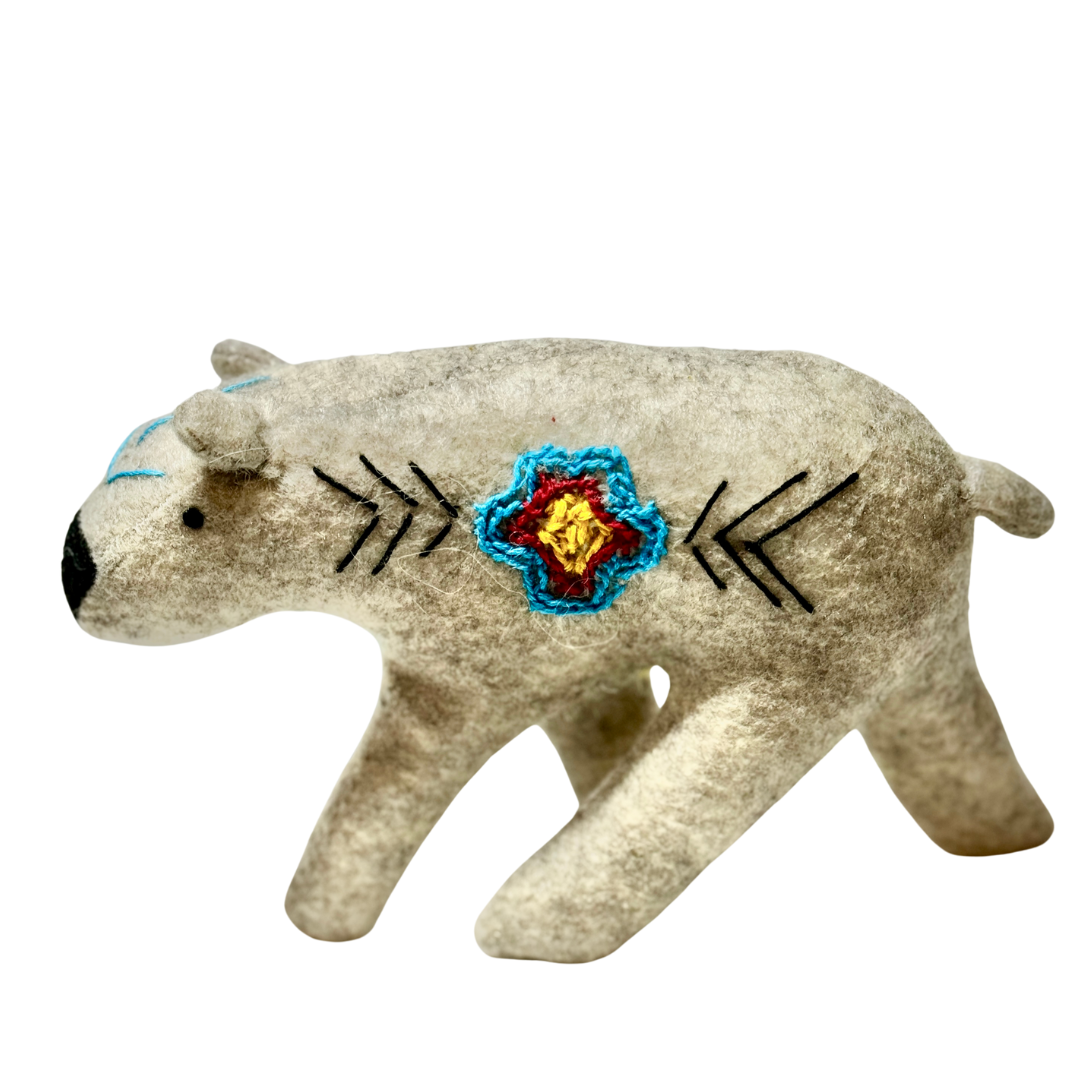 One of a Kind Bear Soft Art Textile Plush Decor