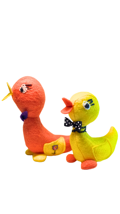 One of a Kind Plush Art Duckling Pair