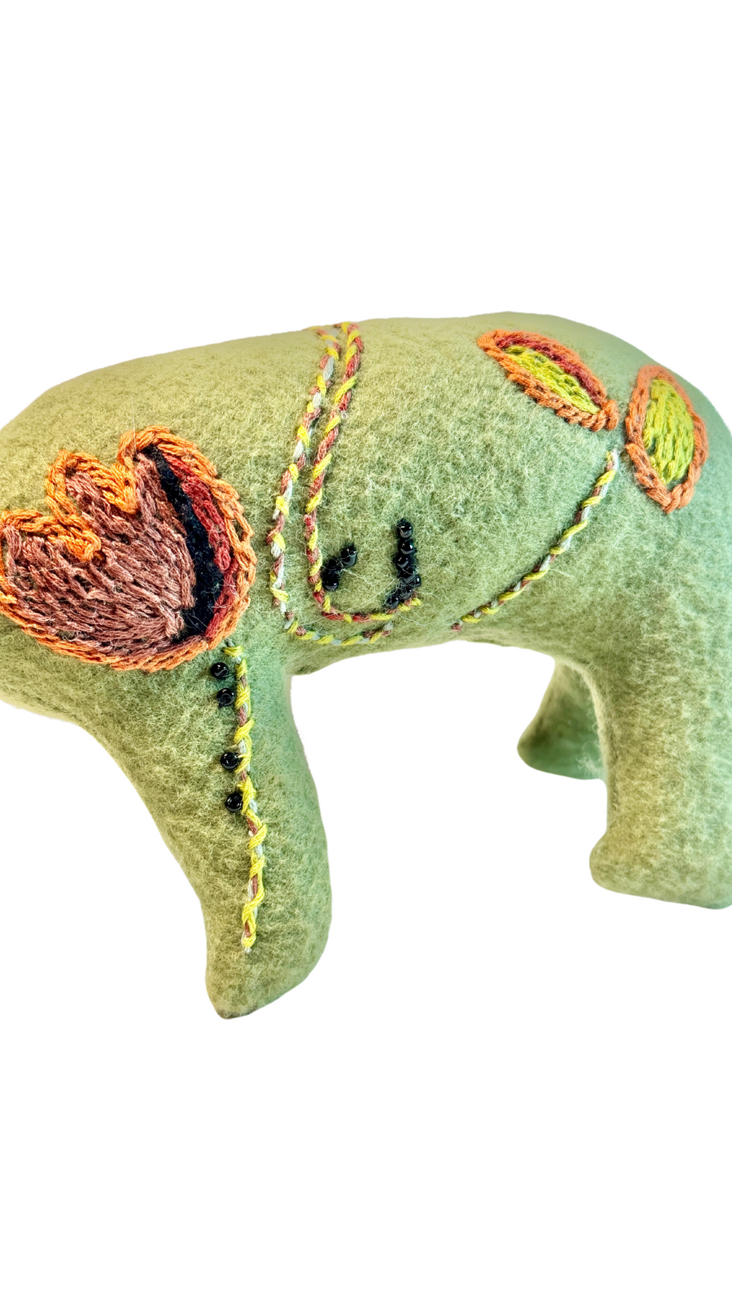 One of a Kind  Bear Soft Textile Art Plush Home Decor
