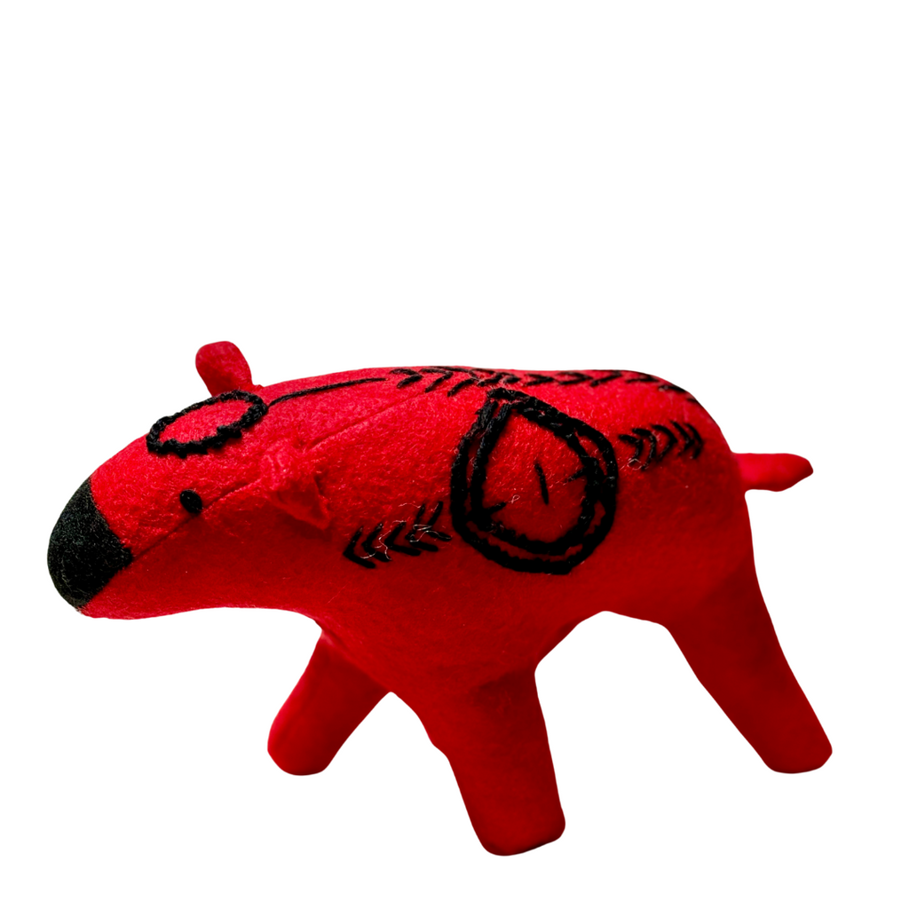 One of a Kind Bear Soft Art Textile Plush Decor