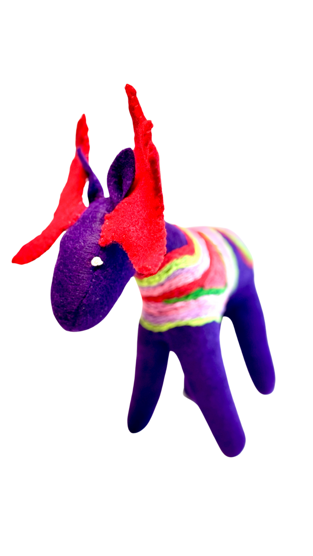 One of a Kind Embroidered Moose Soft Art Textile Plush Home Decor