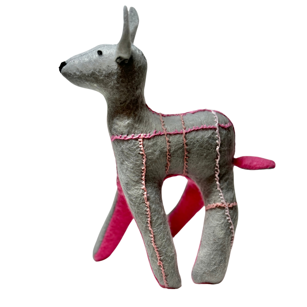 One of a Kind Deer Soft Art Textile Plush Home Decor