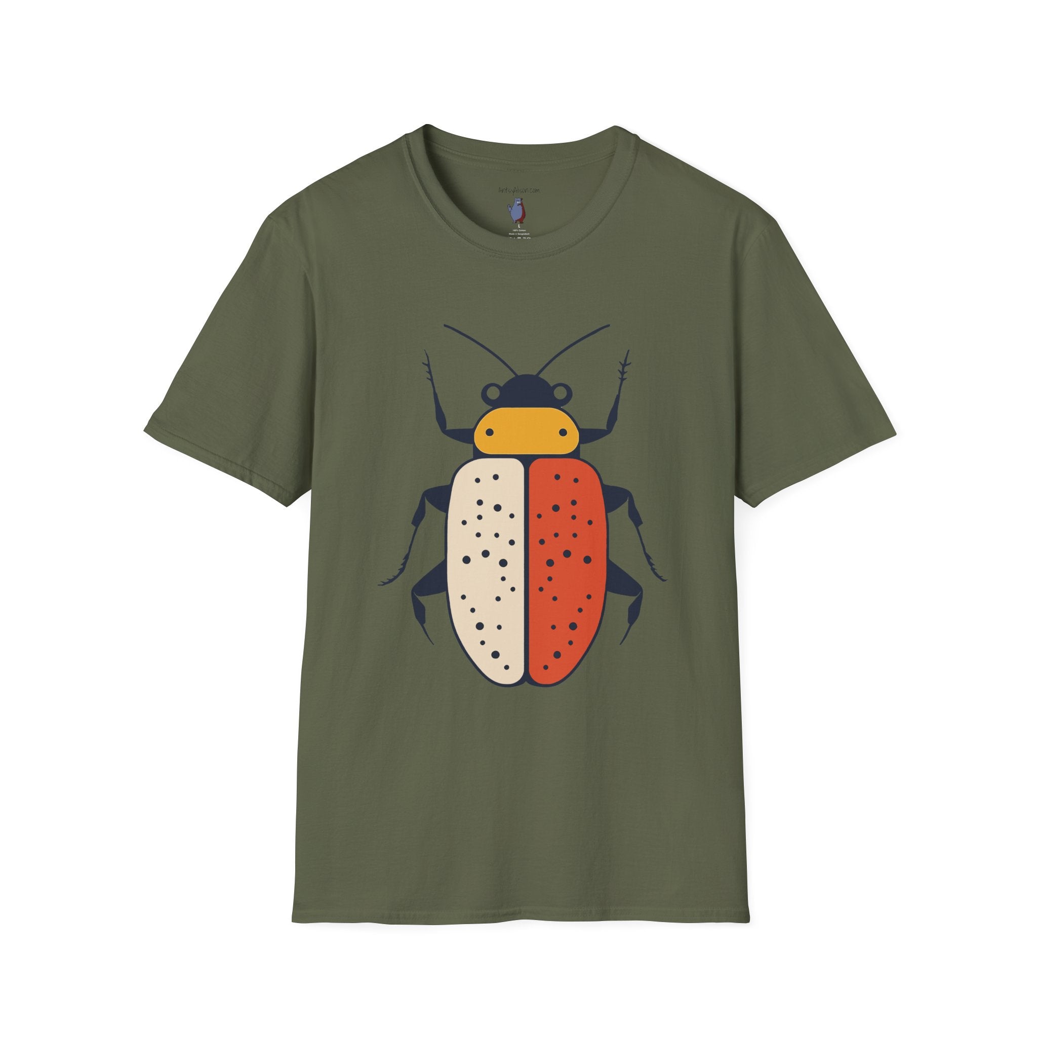 Midwest Modern Beetle Number Two Graphic Art Tee - 100% Cotton T-Shirt