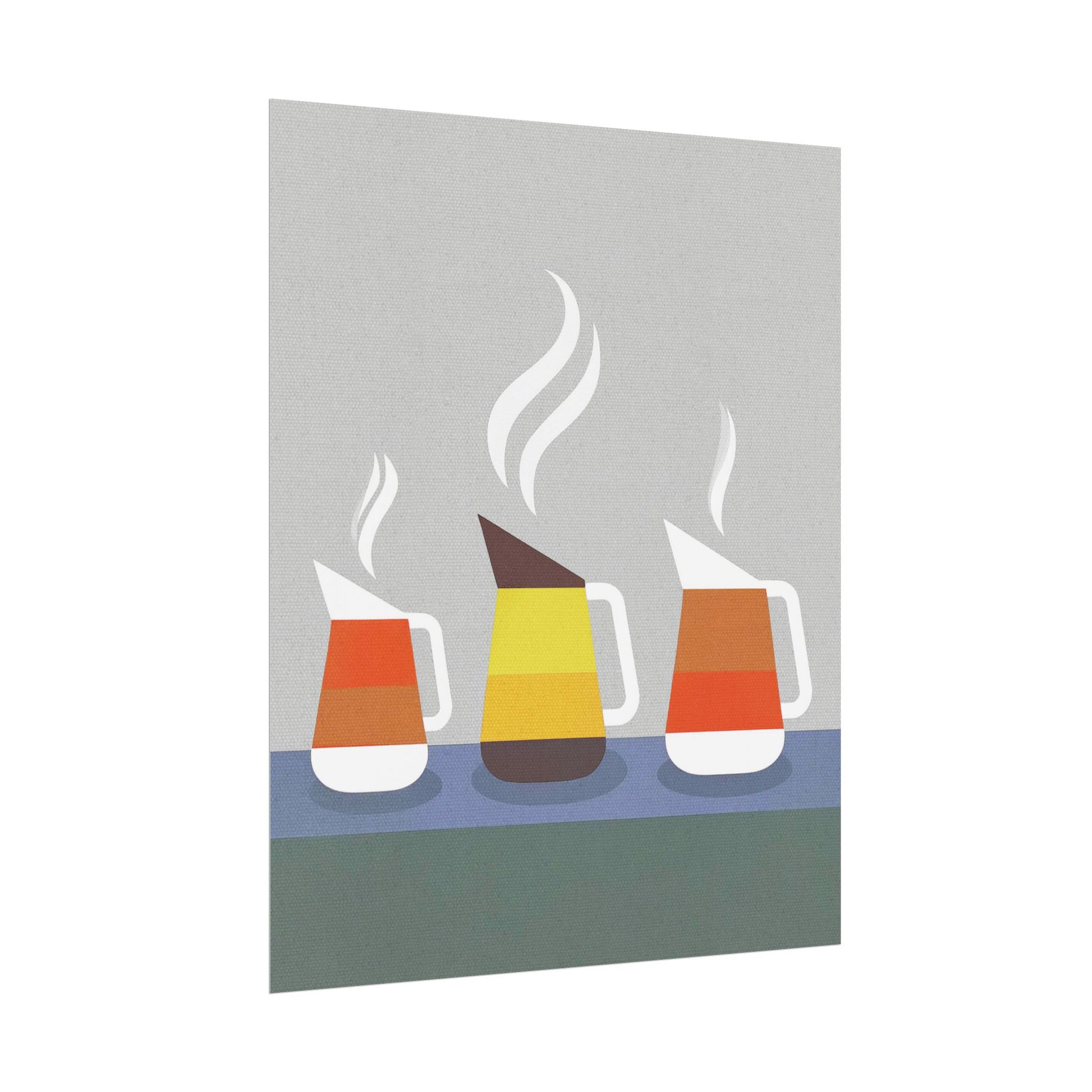 Danish Modern Inspired Coffee Pot Art Print Rolled Poster | Wall Art, Midwest Mod, Danish Modern, Coffee, Coffee Pot