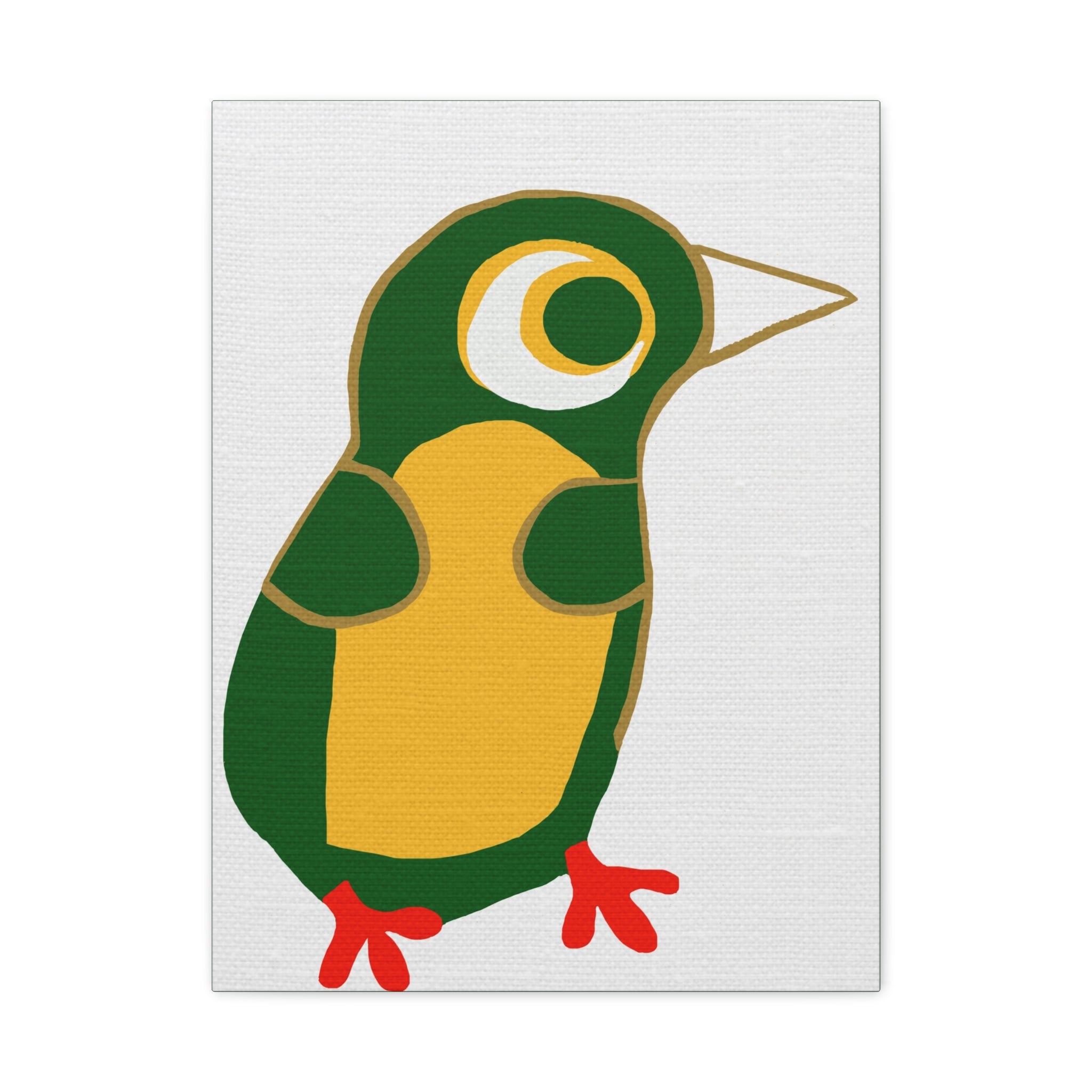 Midwest Modern Bird Chick Primary Print - Matte Canvas, Stretched, 1.25" - nursery, wall decor, fun art, bold, kids decor