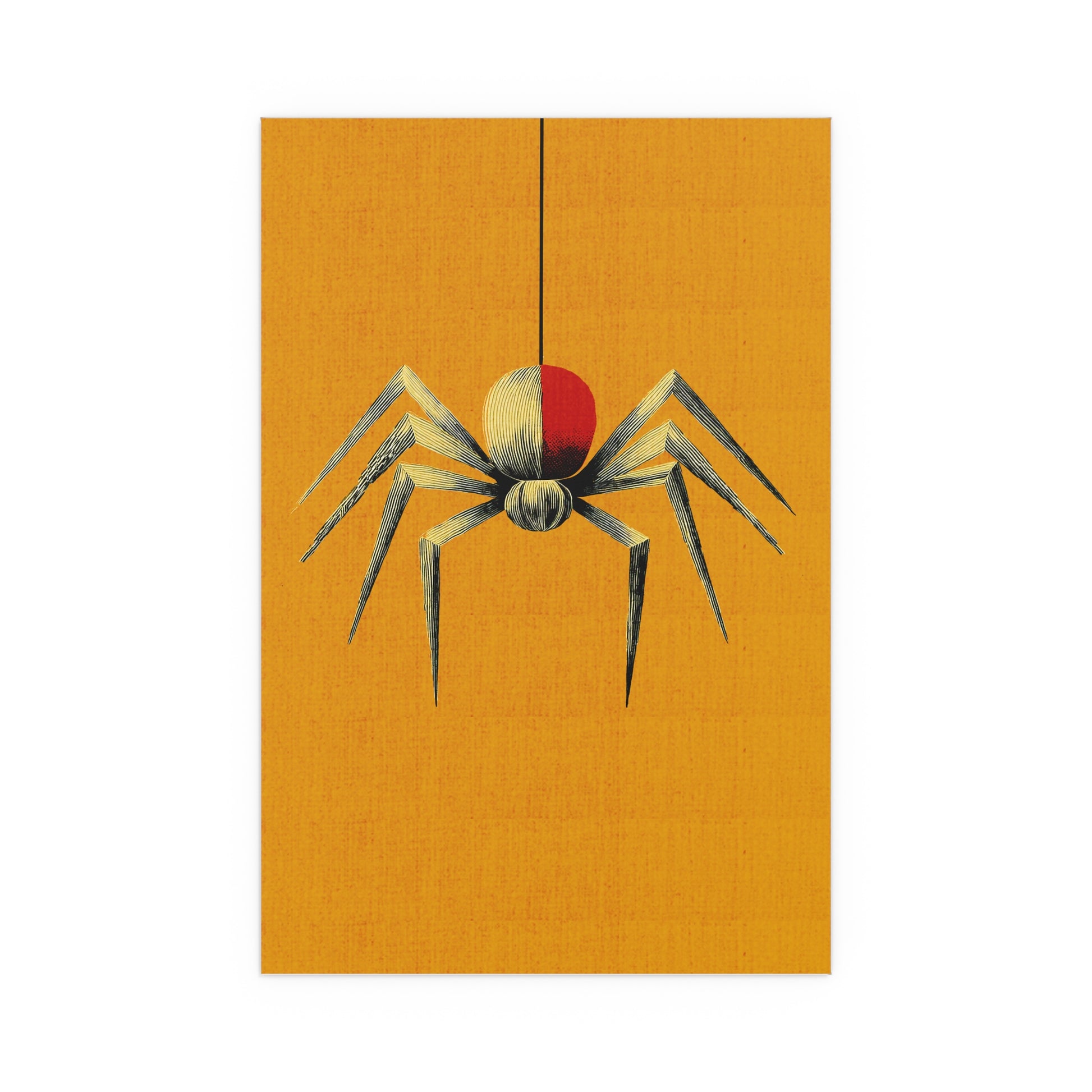 Midwest Mod Spinning Spider Seasonal Silk Poster, Indoor and Outdoor Decor, Seasonal Decor, Halloween, Spiders, Arachnids