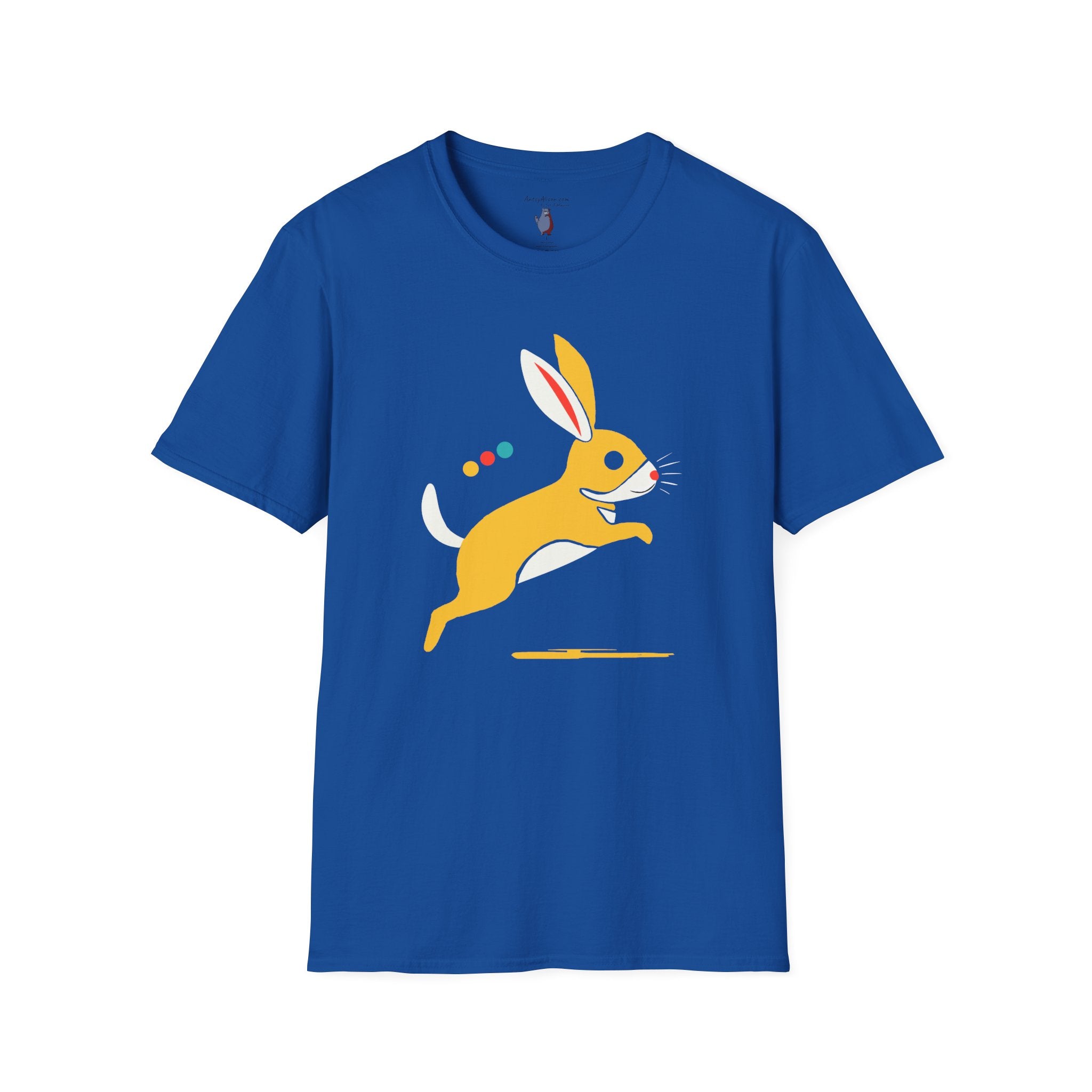 Midwest Modern Run Rabbit Run #5- 100% Cotton Graphic Tee - animal lovers, rabbit, bunny, easter, spring