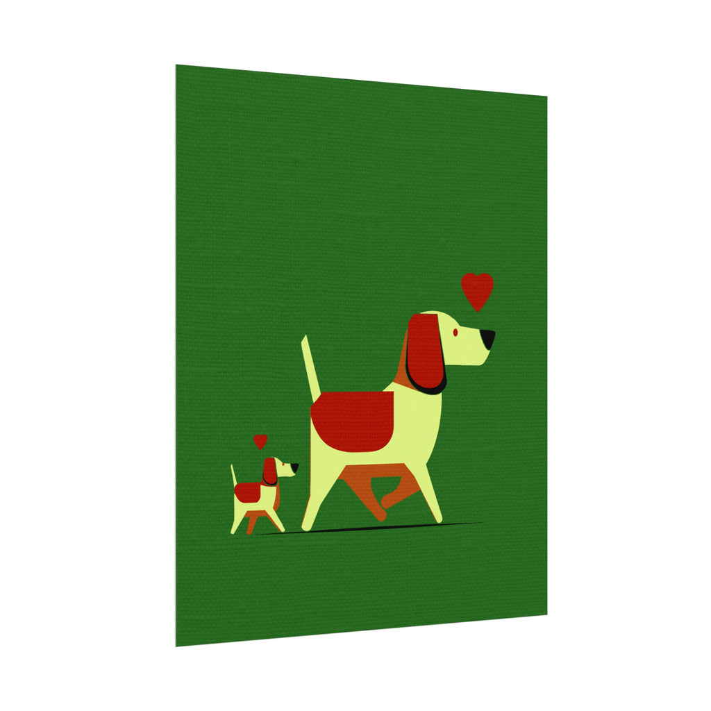 Animal Love Print Dog Mama Only Rolled Poster - Animals, Dog,  Puppy, Canine, Valentines Day, Nature, Love