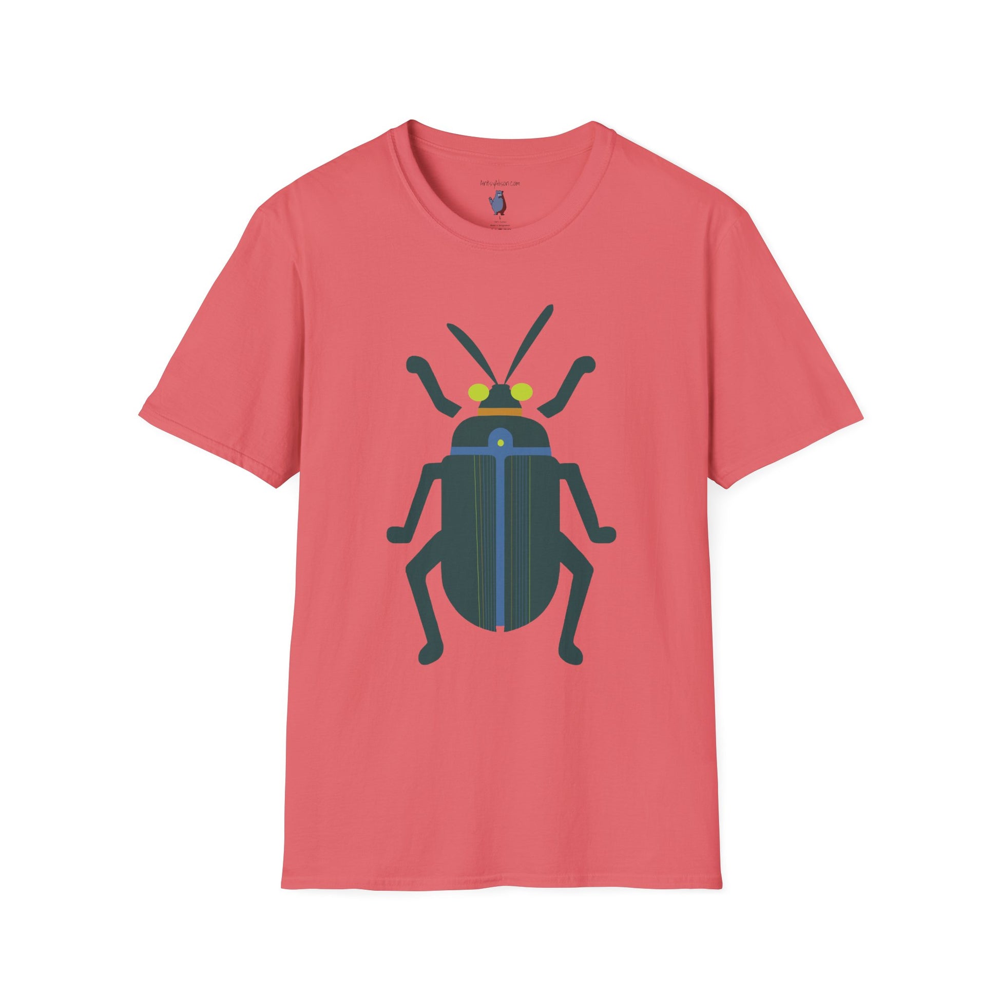 Midwest Modern Beetle Number Four Graphic Art Tee - 100% Cotton T-Shirt