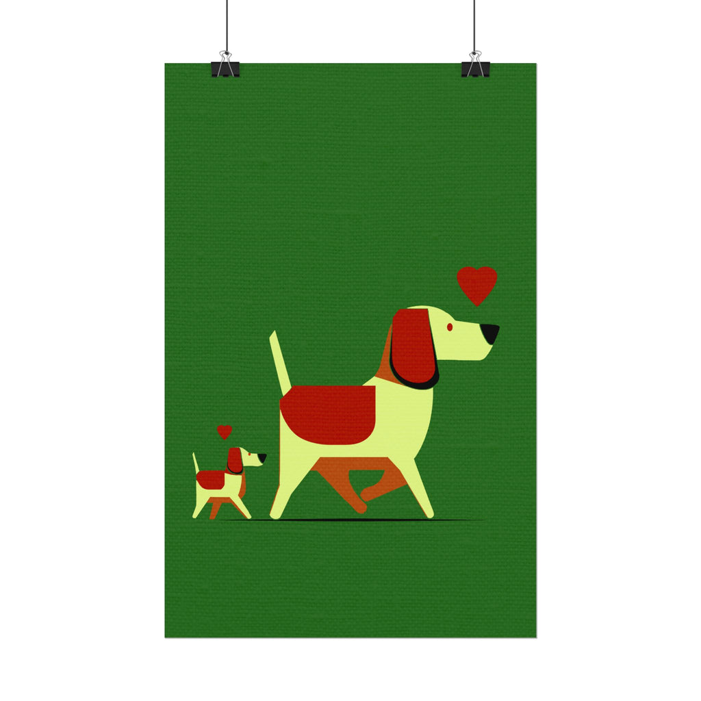 Animal Love Print Dog Mama Only Rolled Poster - Animals, Dog,  Puppy, Canine, Valentines Day, Nature, Love