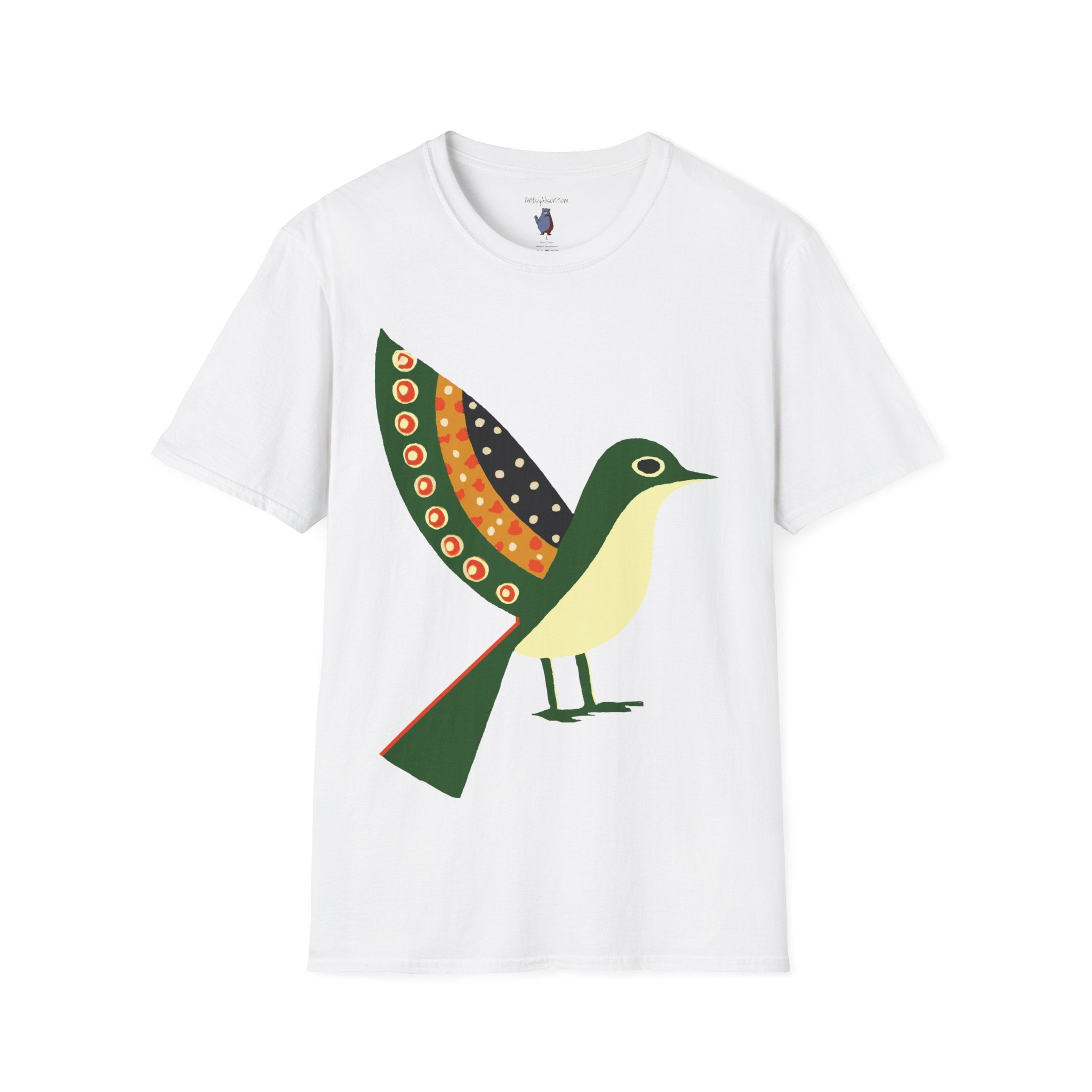 Ready to Fly Bird Graphic Art Tee - 100% Cotton T-Shirt
