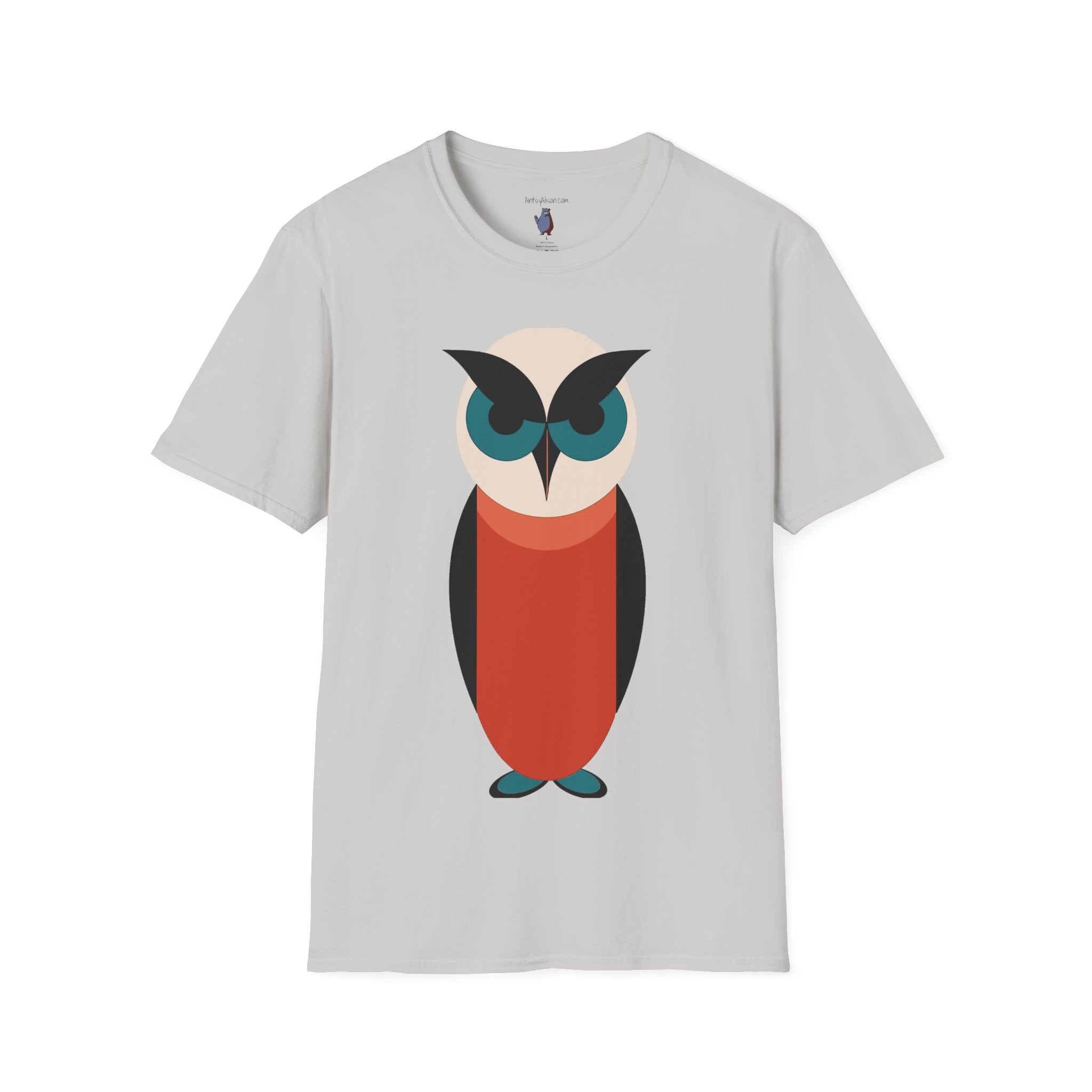 Schoolhouse Owl Graphic Art - 100% Cotton T-Shirt