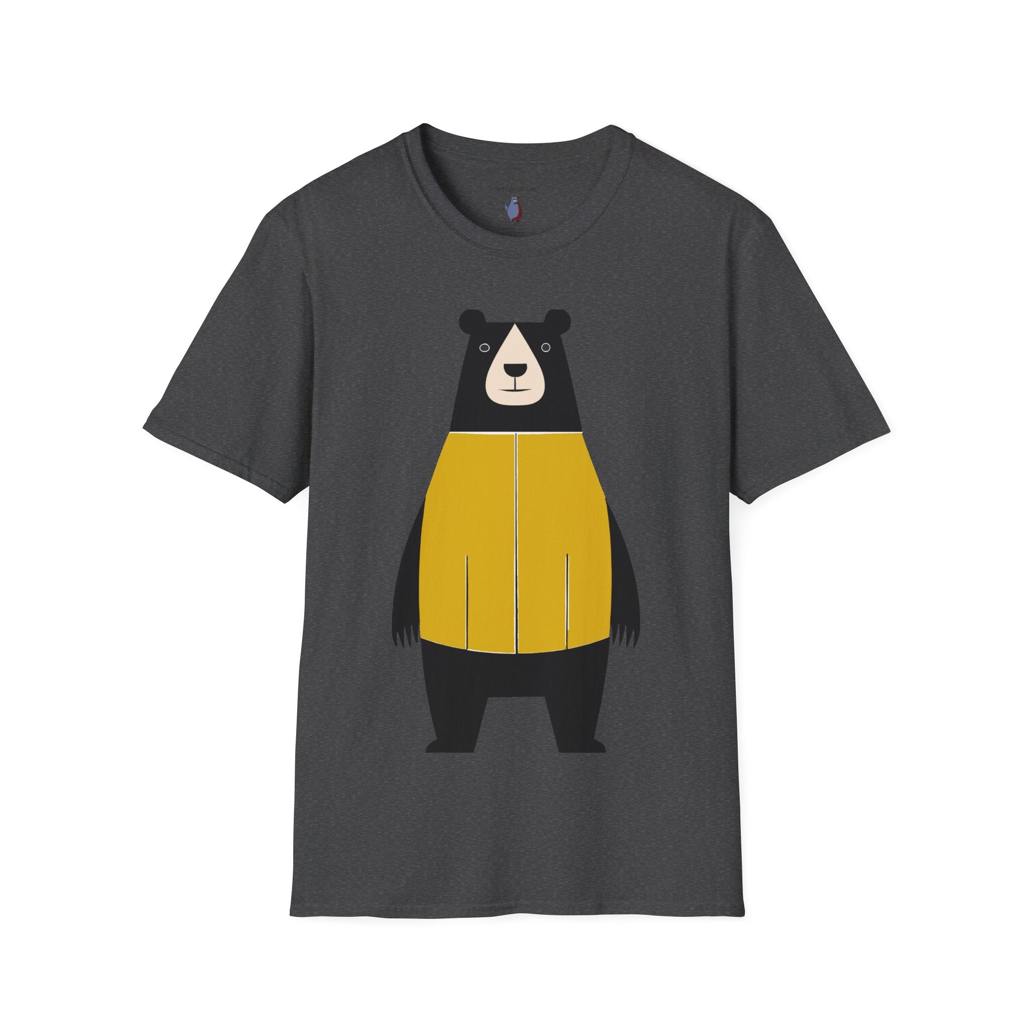 Bear in Yellow Graphic Art - 100% Cotton T-Shirt