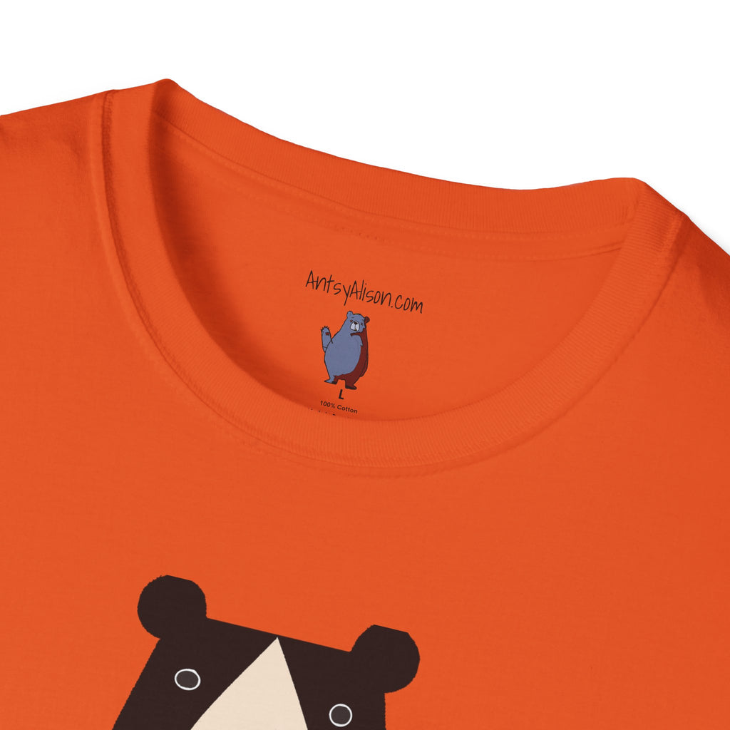 Bear in Yellow Graphic Art - 100% Cotton T-Shirt