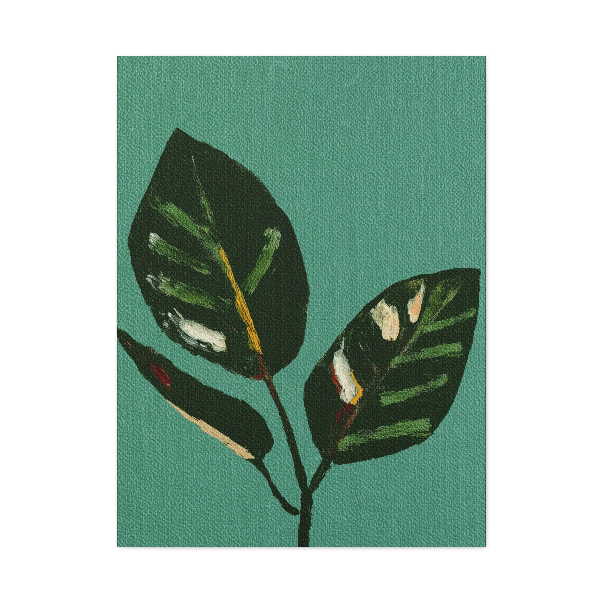 Midwest Mod Modern Houseplant Plant Art Print No. 300 - Matte Canvas, Stretched, 1.25"