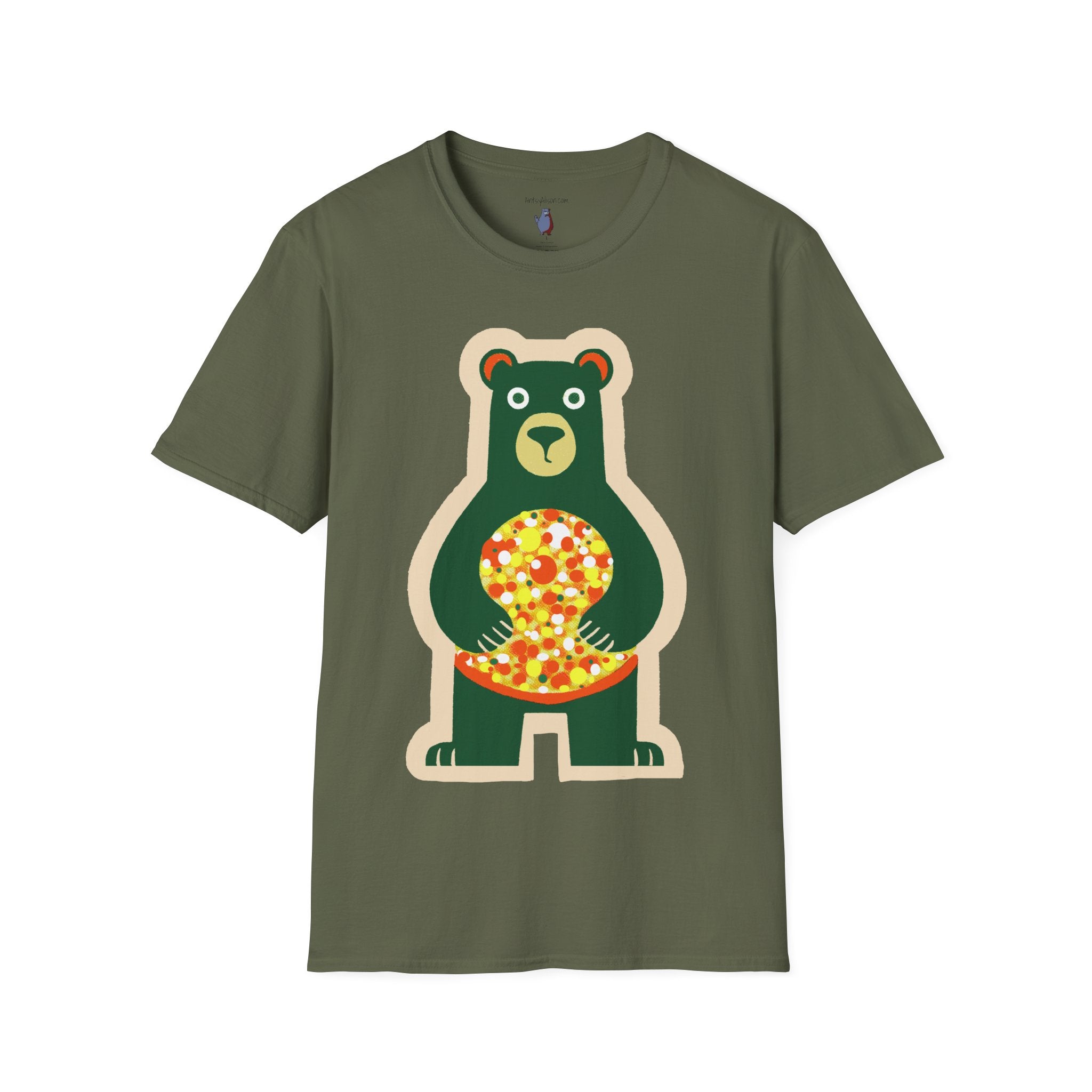 Mod Gumball Bear Graphic Art Tee - 100% Cotton T-Shirt