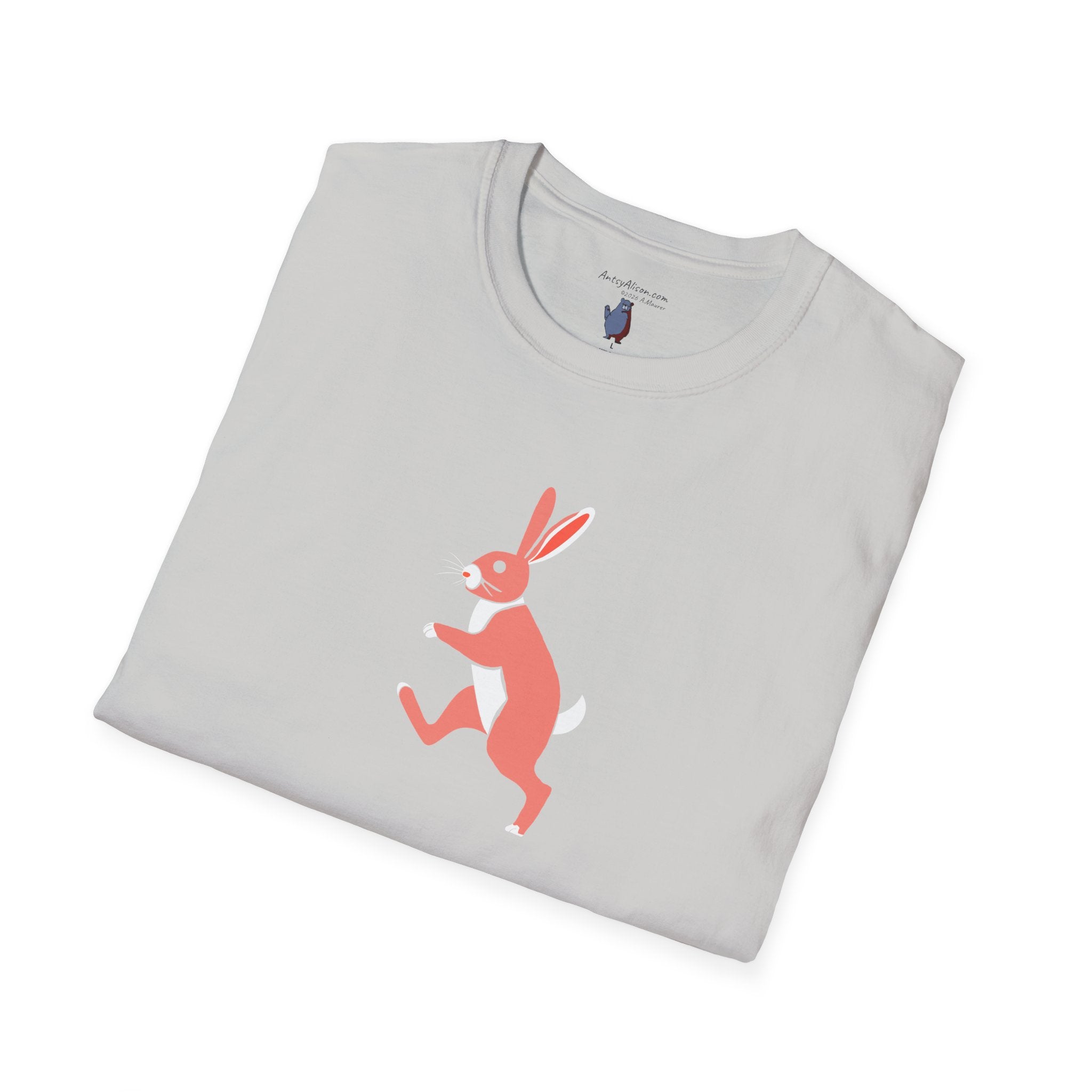 Midwest Modern Run Rabbit Run #6 - 100% Cotton Graphic Tee - animal lovers, rabbit, bunny, easter, spring