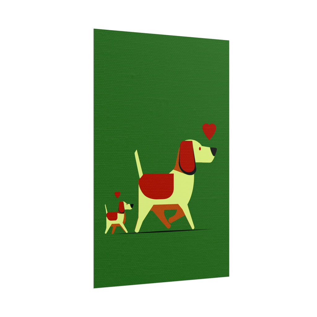 Animal Love Print Dog Mama Only Rolled Poster - Animals, Dog,  Puppy, Canine, Valentines Day, Nature, Love