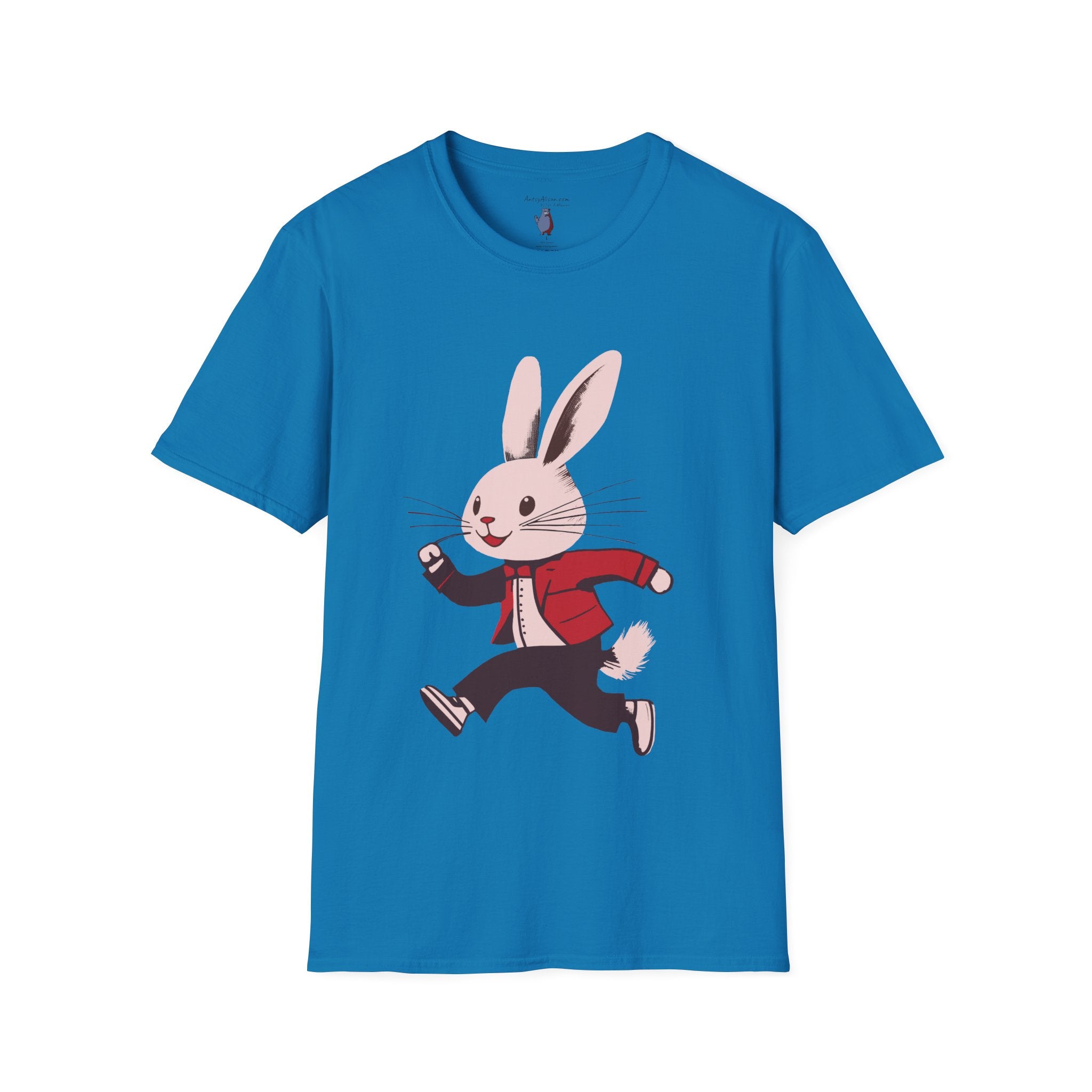 Midwest Modern Run Rabbit Run #2- 100% Cotton Graphic Tee - animal lovers, rabbit, bunny, easter, spring