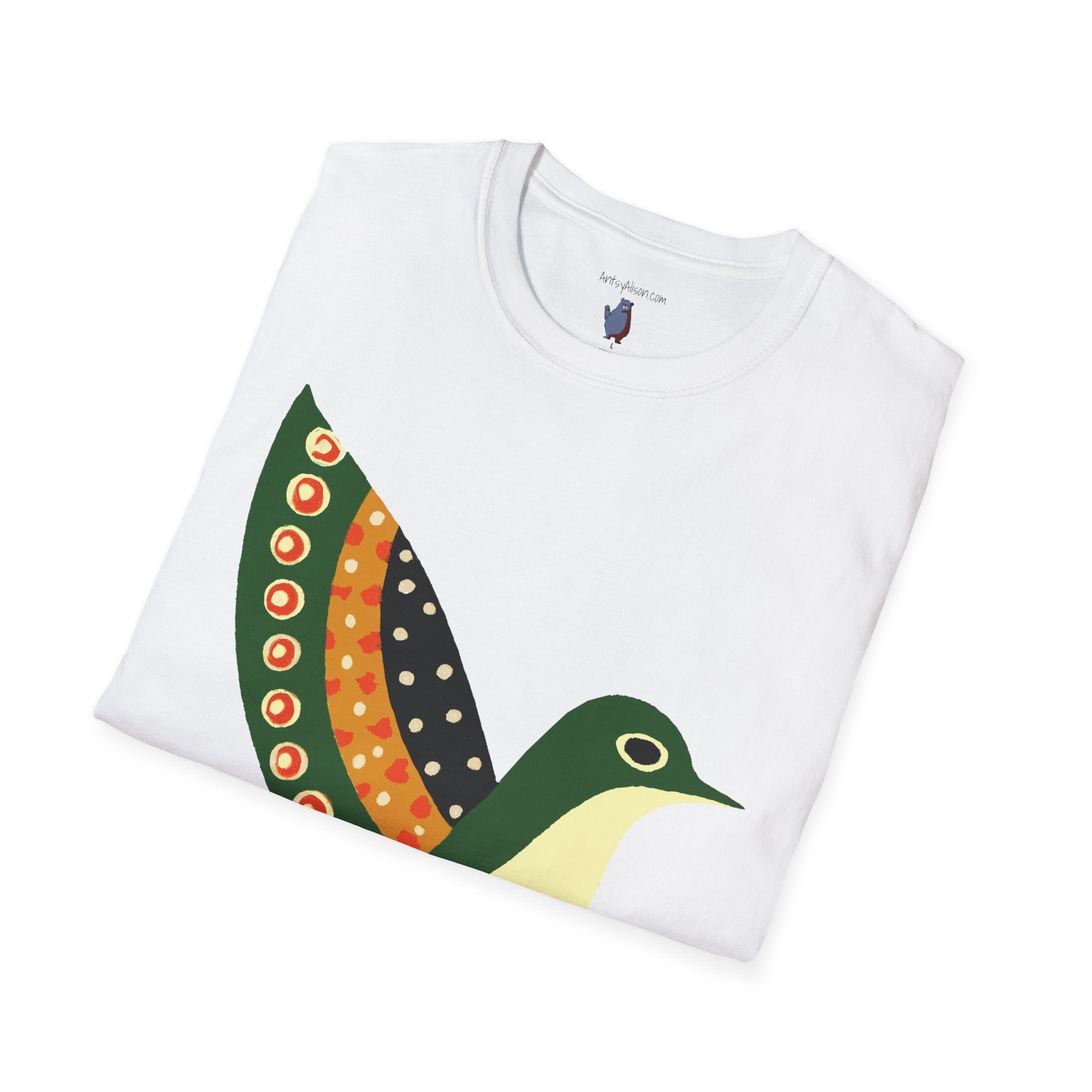 Ready to Fly Bird Graphic Art Tee - 100% Cotton T-Shirt