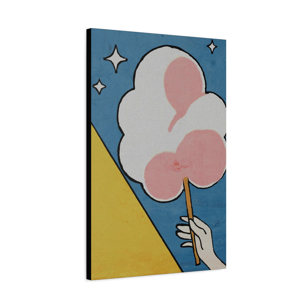 Comfort Food Pop Art Print - Cotton Candy - Matte Canvas, Stretched, 1.25"