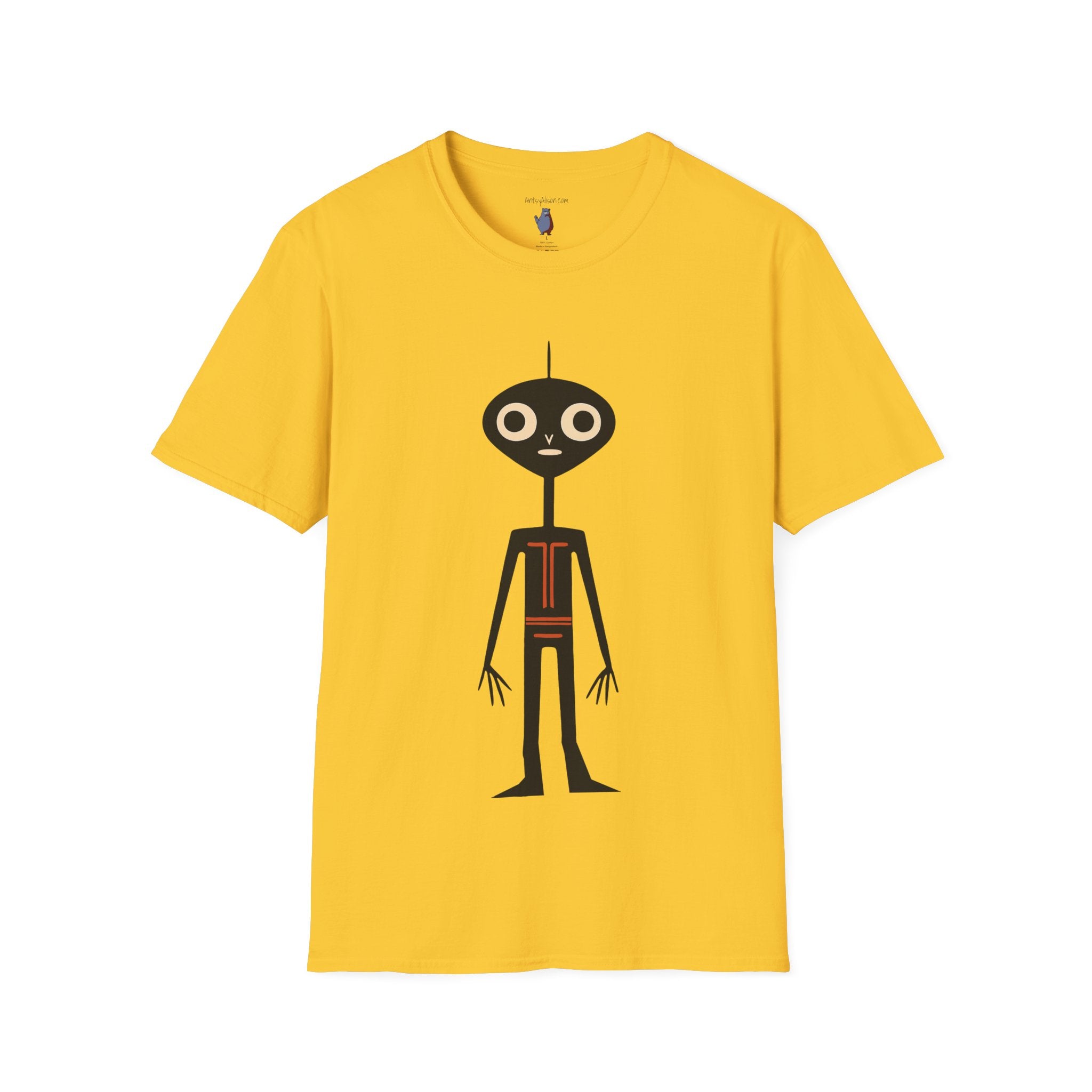 Midwest Modern UAP Alien Number One Graphic Art Tee - 100% Cotton T-Shirt