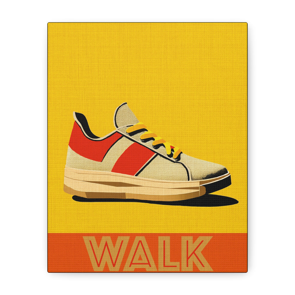 Midwest Modern Summer Activity WALK Walking Art Print - Matte Canvas, Stretched, 1.25"