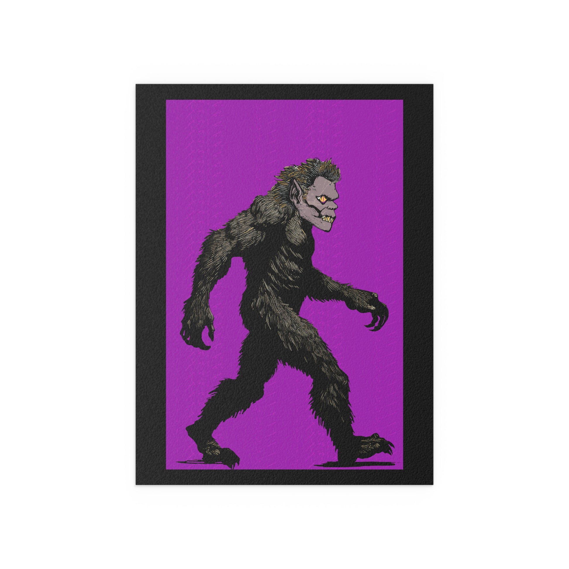 Midwest Mod Wolfman Werewolf Seasonal Silk Poster, Indoor and Outdoor Decor, Unique Home Decor, Seasonal Decor, Halloween