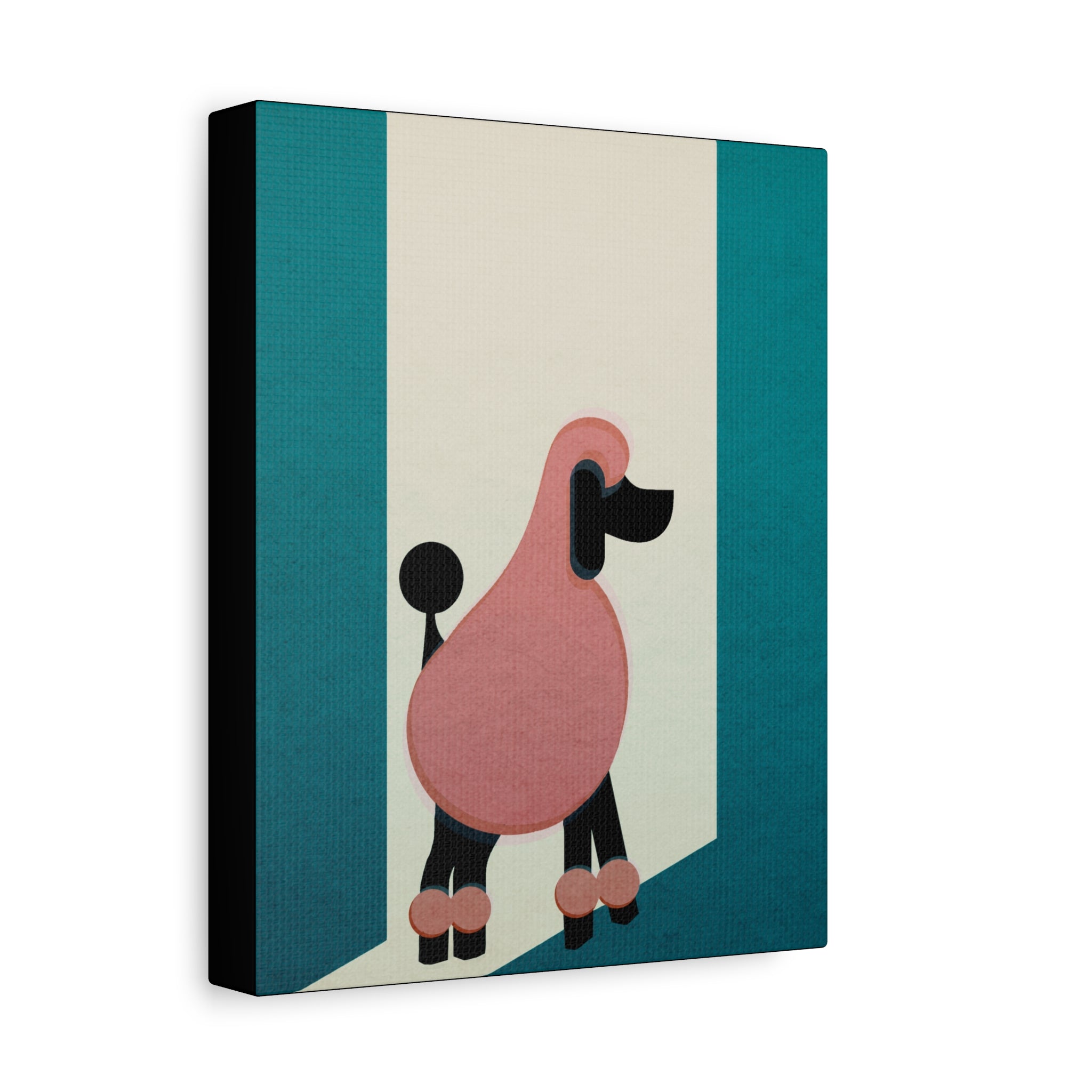 Midwest Modern Poodle Love Print - Matte Canvas, Stretched, 1.25"