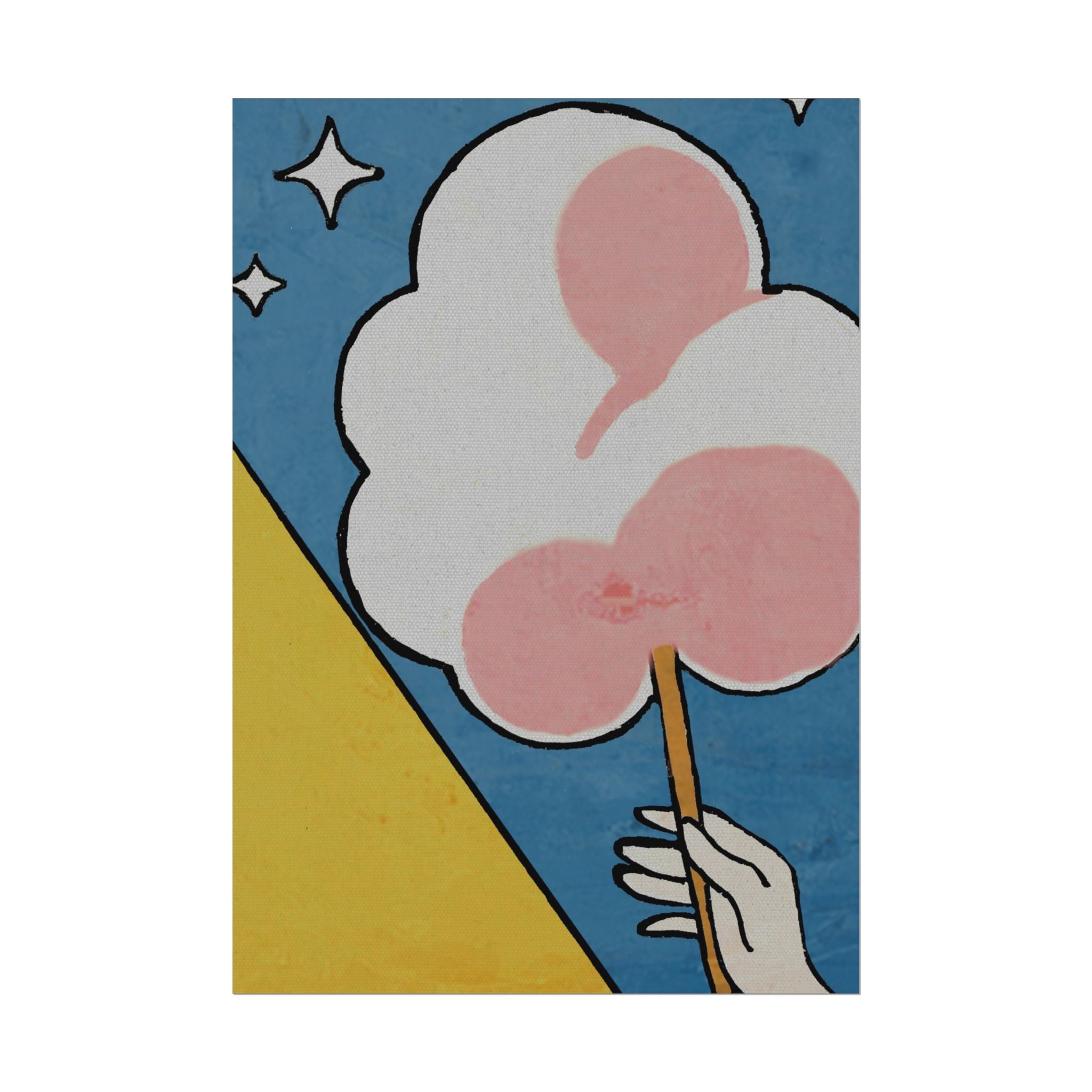 Cotton Candy Pop Art Style, Rolled Poster -  cotton candy, festival, fair, food, fun, summer