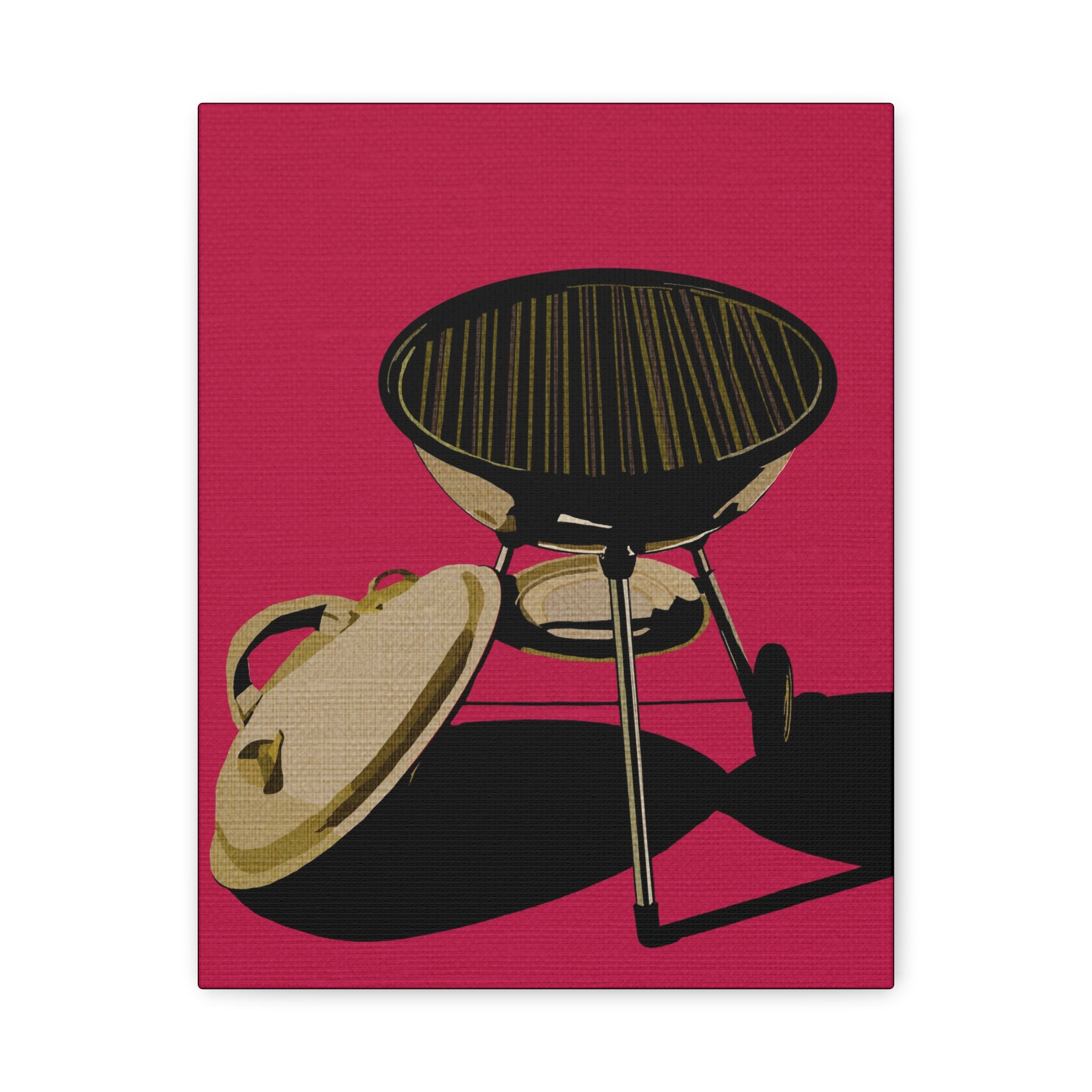 Midwest Modern Pop Art Summertime Classic Grill Graphic Art Print - Matte Canvas, Stretched, 1.25" - home decor, wall art, summertime, iconic