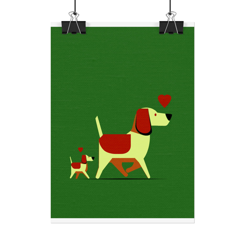 Animal Love Print Dog Mama Only Rolled Poster - Animals, Dog,  Puppy, Canine, Valentines Day, Nature, Love