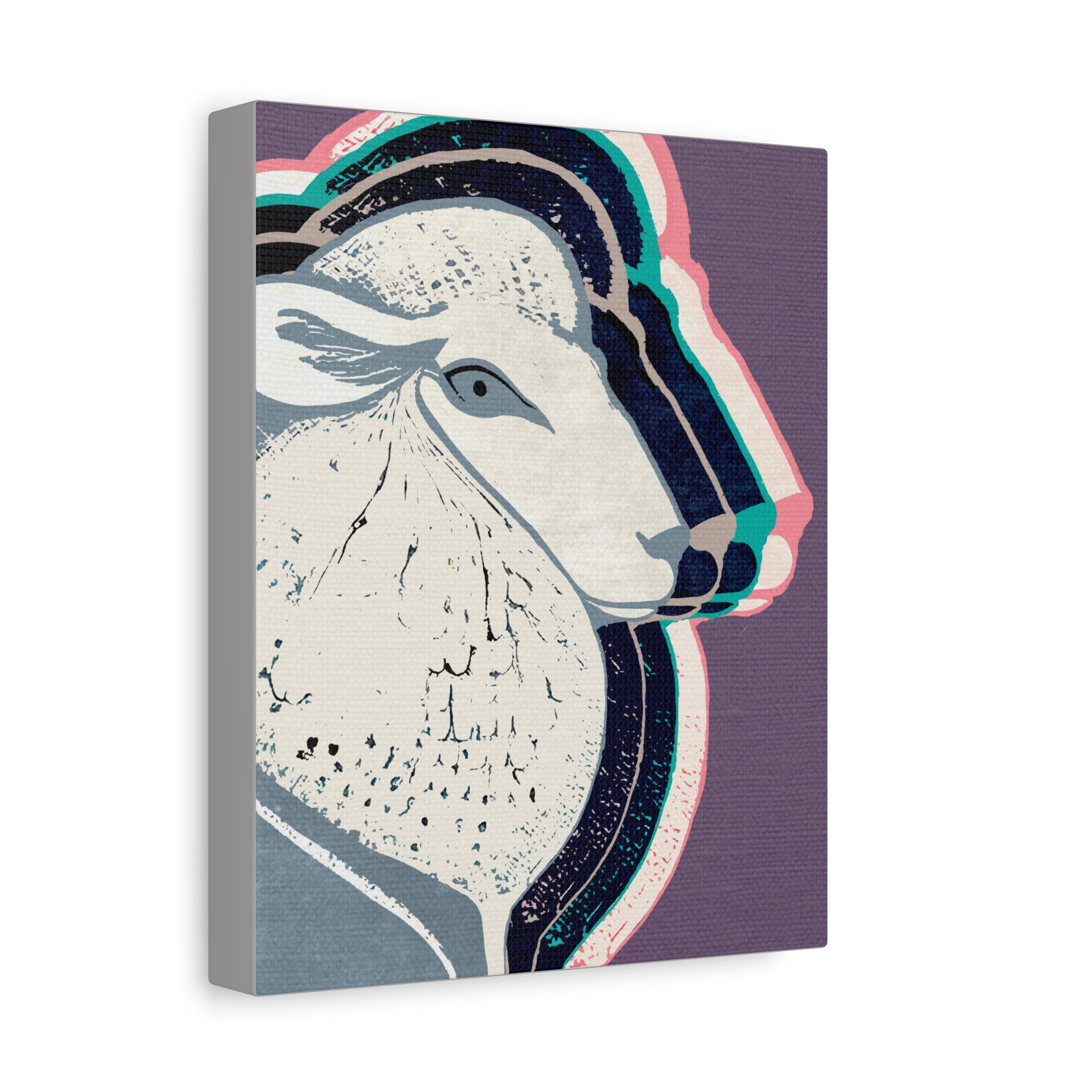 Midwest Modern Abstract Springtime Sheep Print - Matte Canvas, Stretched, 1.25" -  home decor, wall art, nature, animal lovers, sheep, spring