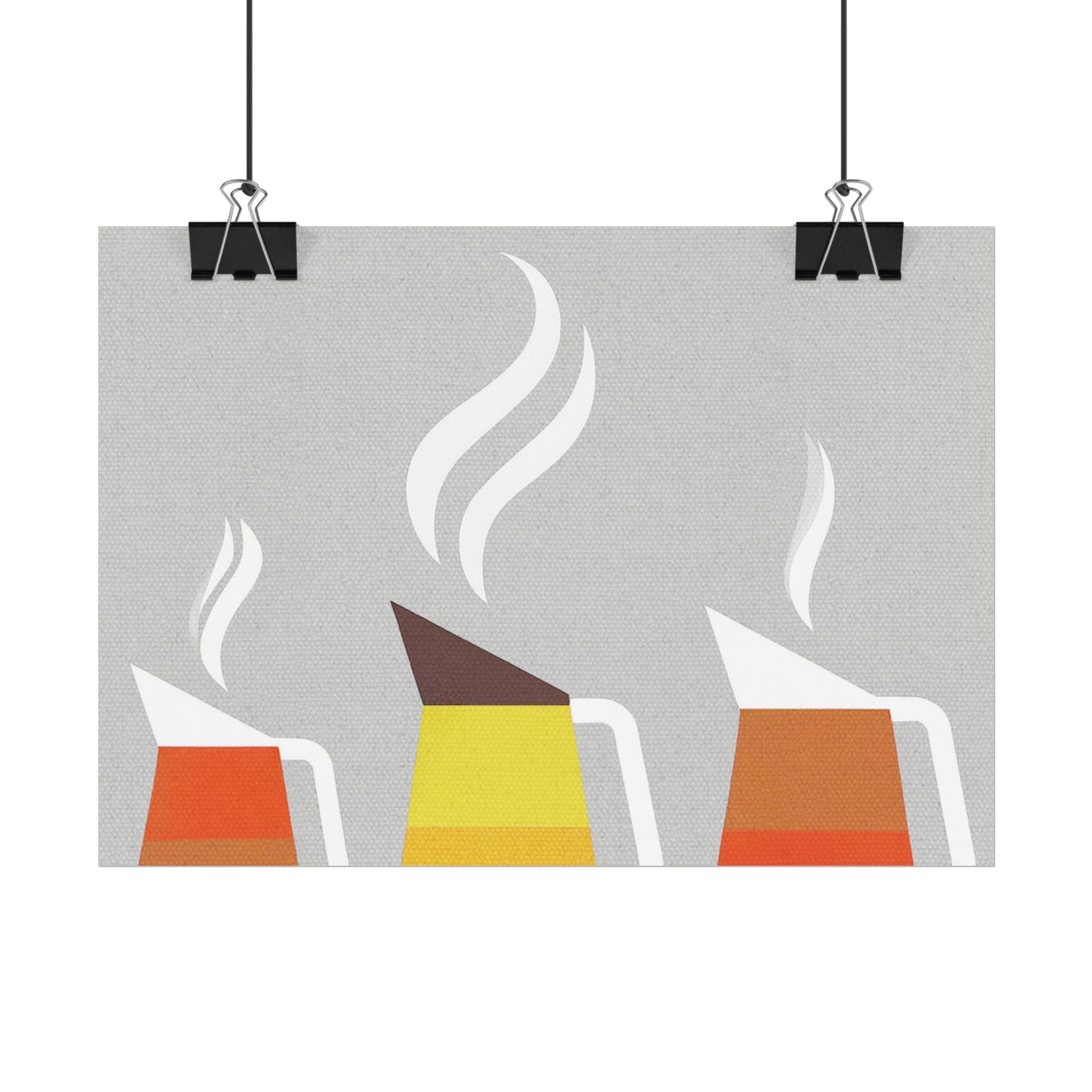 Danish Modern Inspired Coffee Pot Art Print Rolled Poster | Wall Art, Midwest Mod, Danish Modern, Coffee, Coffee Pot