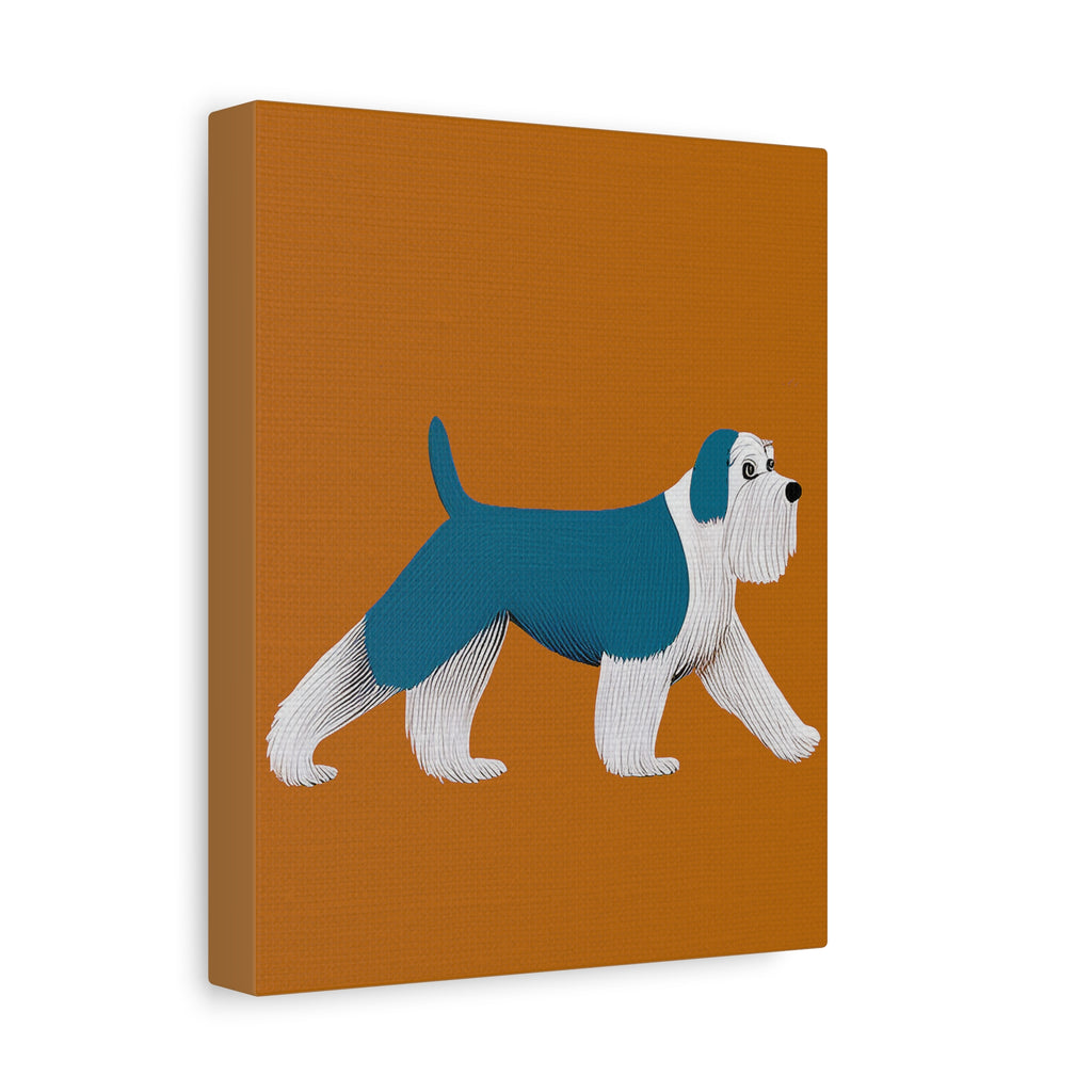 Midwest Modern Retro Shaggy Dog Pup Print Number One - Matte Canvas, Stretched, 1.25"