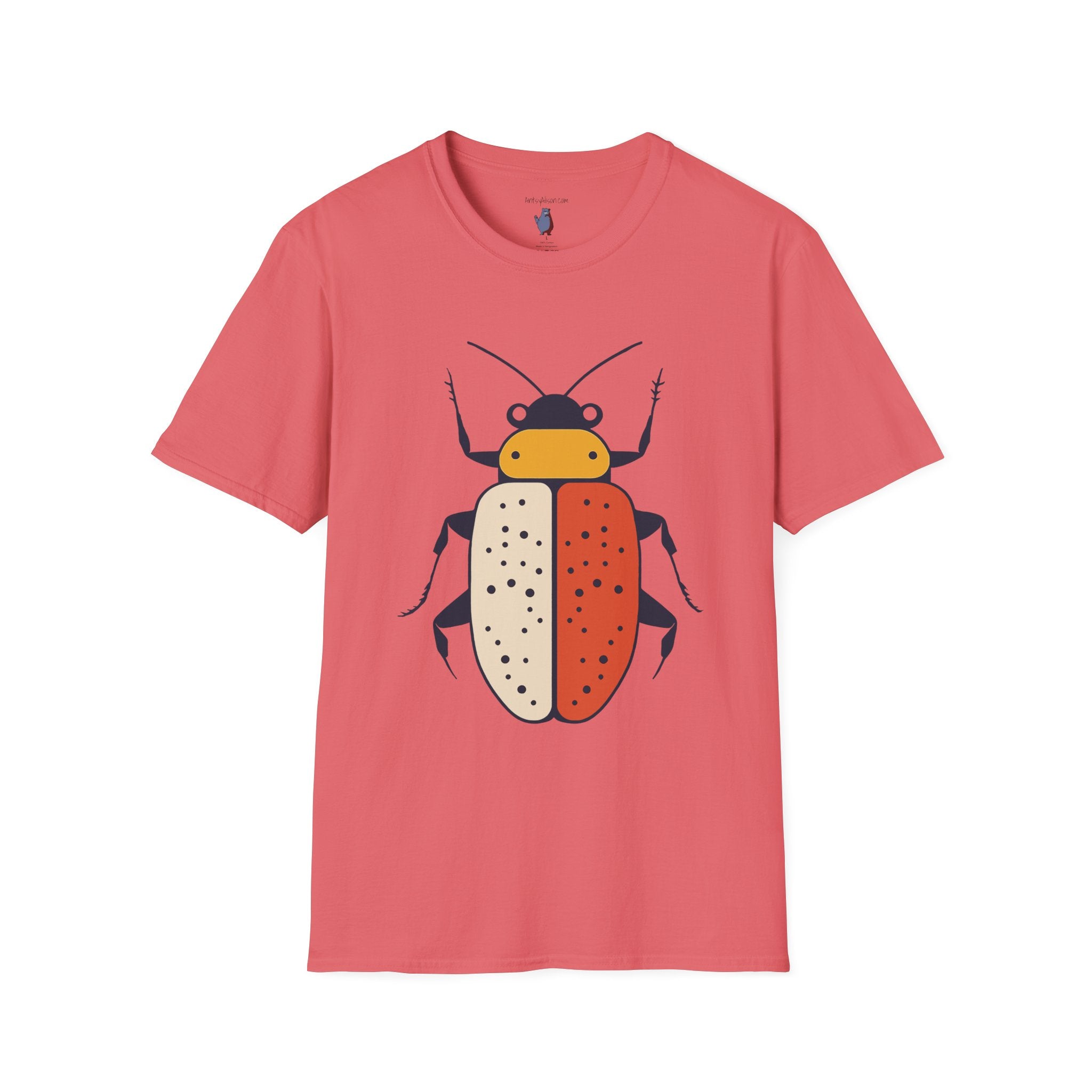 Midwest Modern Beetle Number Two Graphic Art Tee - 100% Cotton T-Shirt