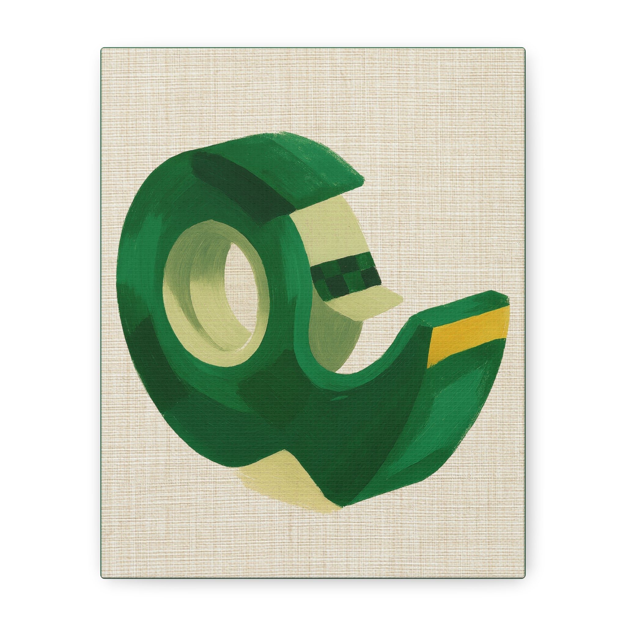 Midwest Mod Seasonal Christmas Art Print - Pop Art Package Tape - Matte Canvas, Stretched, 1.25"