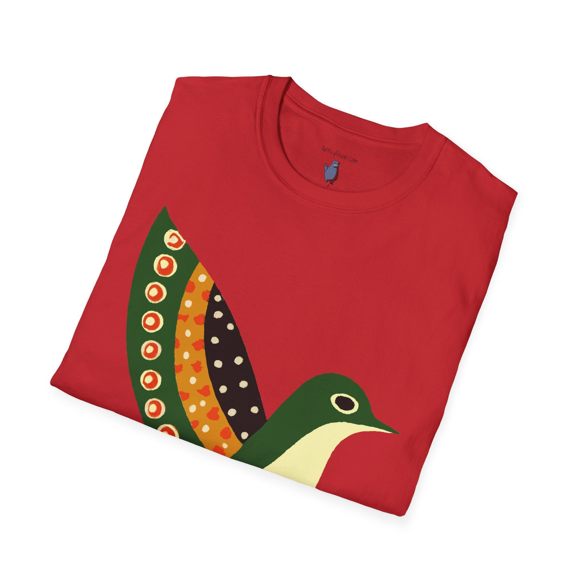 Ready to Fly Bird Graphic Art Tee - 100% Cotton T-Shirt