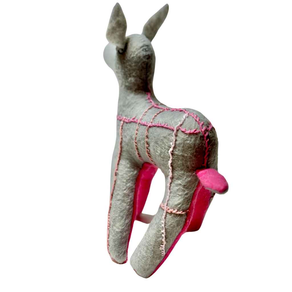 One of a Kind Deer Soft Art Textile Plush Home Decor