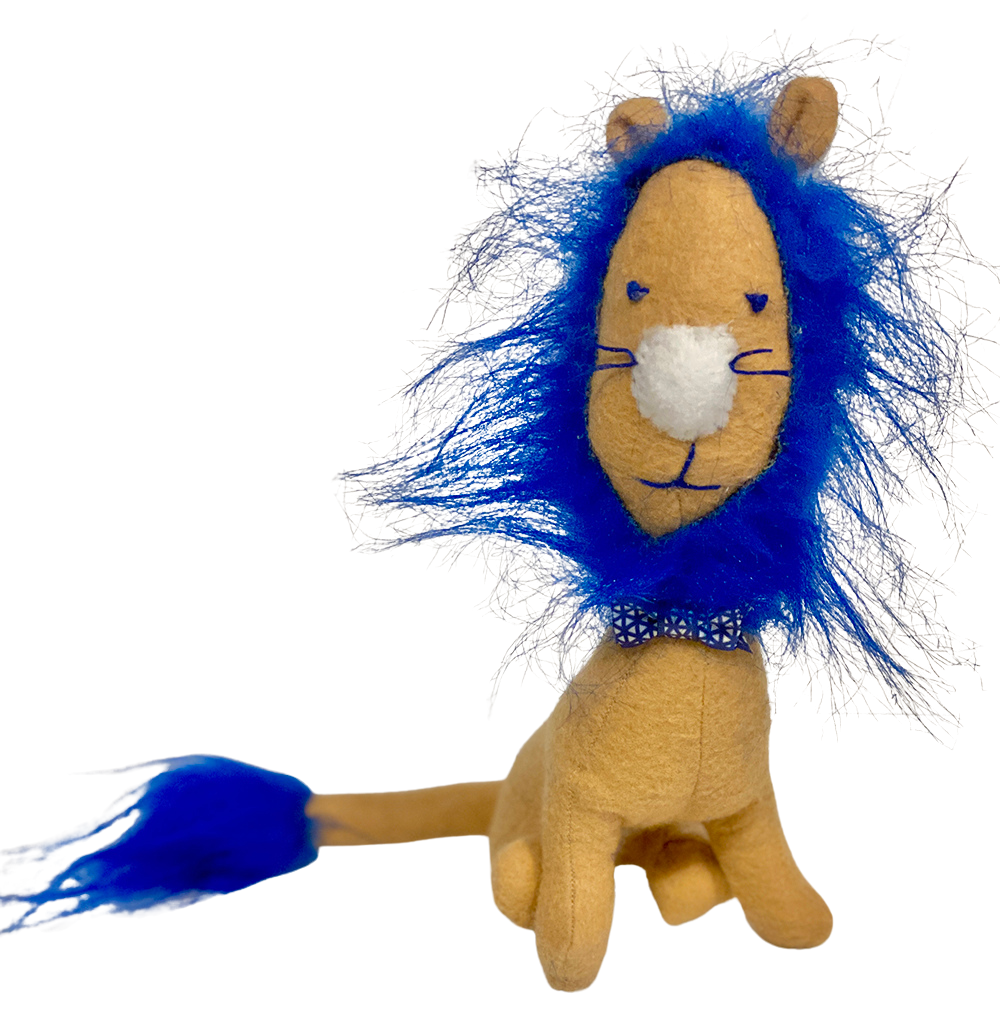 One of a Kind Lion Soft Textile Art Plush Home Decor