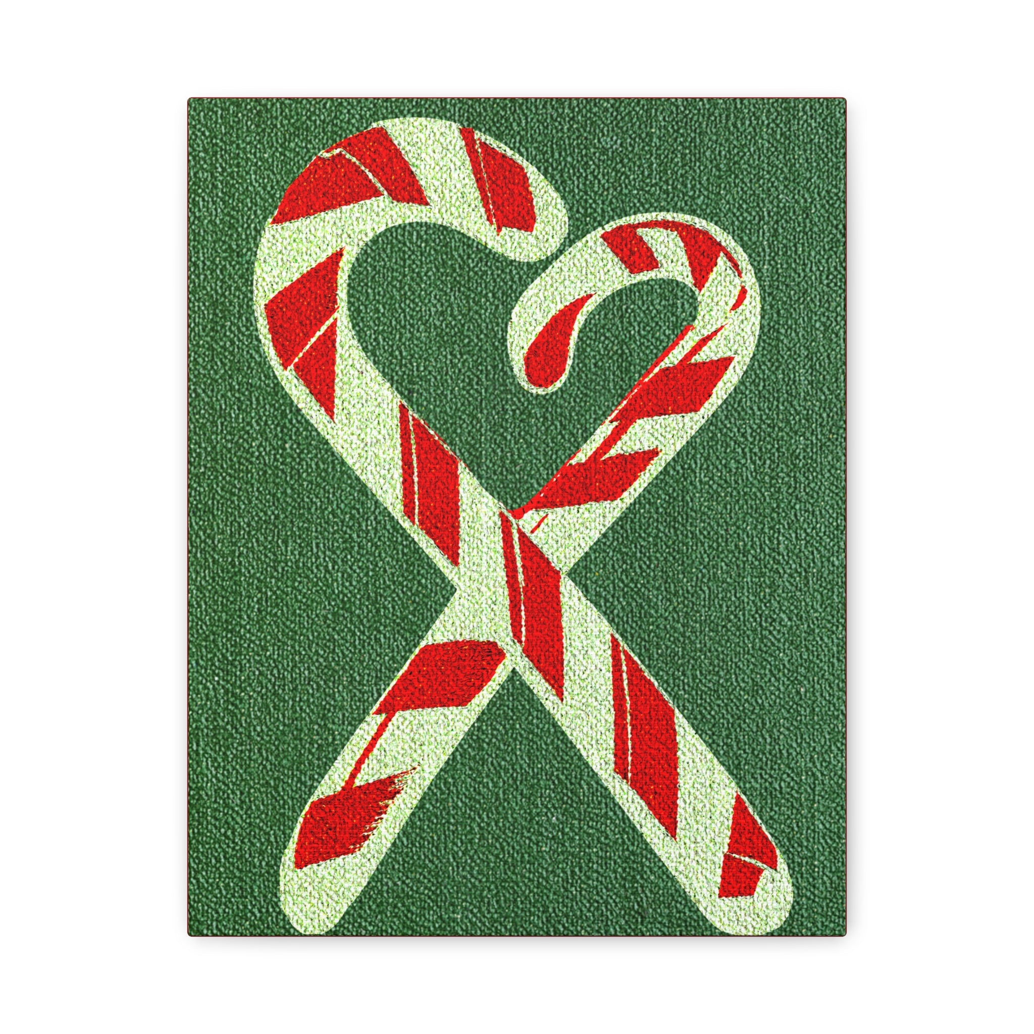 Midwest Mod Holiday Christmas Classic Candy Canes Pop Art Print- Matte Canvas, Stretched, 1.25", holiday decor, Christmas, fishing, lures