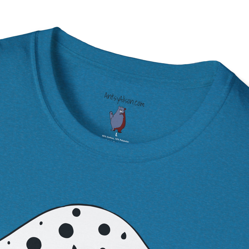 Black and White Mushroom Graphic Art Tee - 100% Cotton T-Shirt