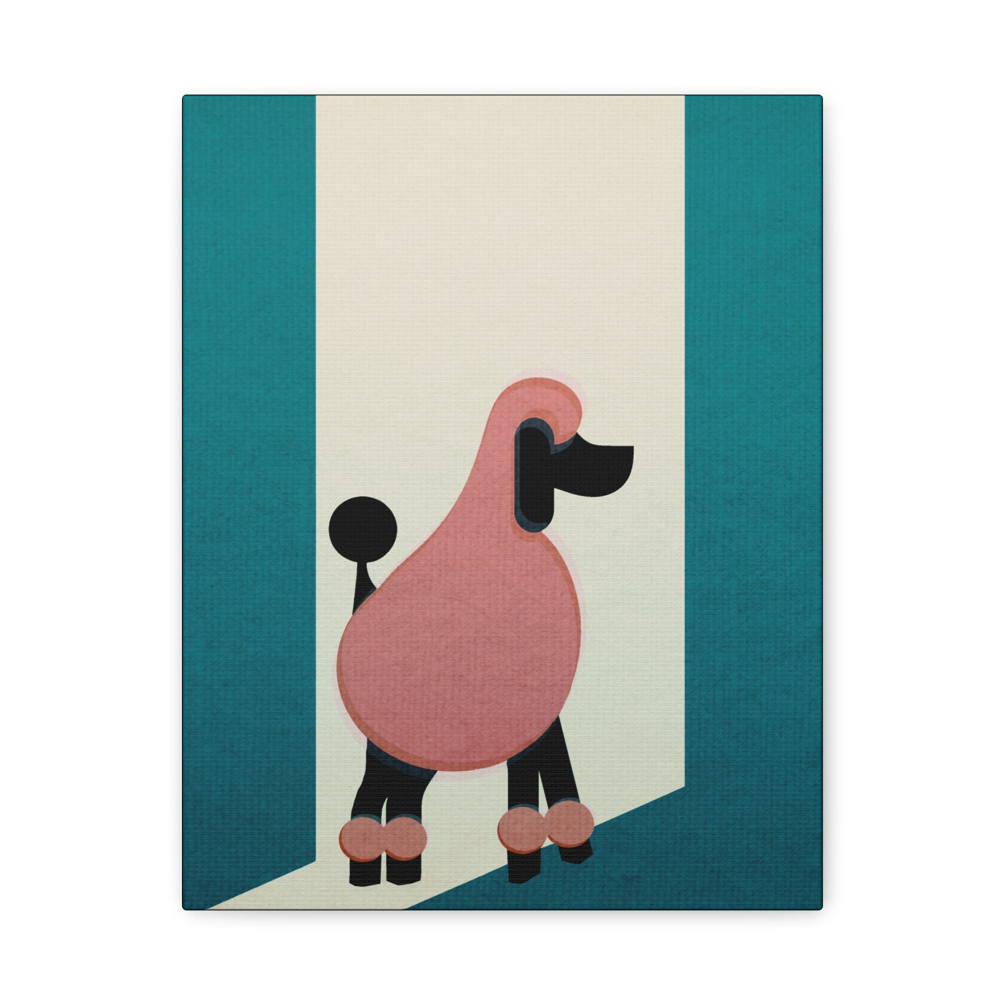 Midwest Modern Poodle Love Print - Matte Canvas, Stretched, 1.25"